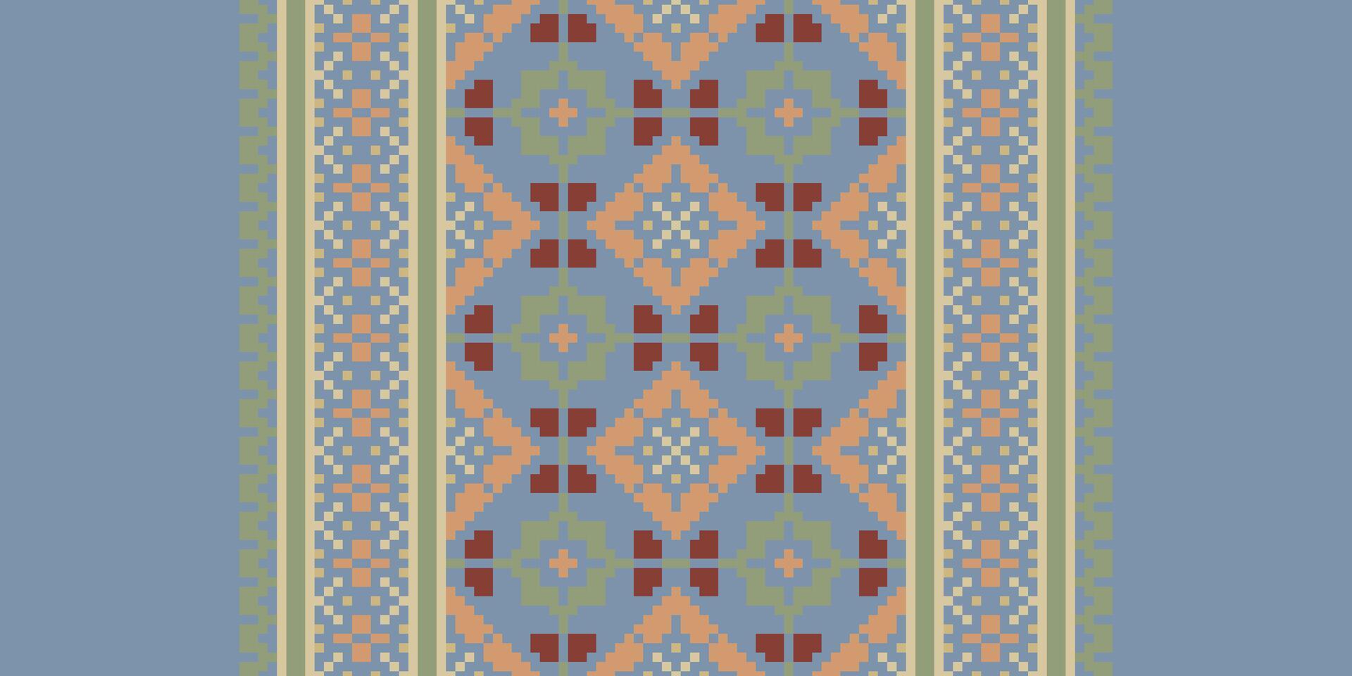 Baroque pattern Seamless Australian aboriginal pattern Motif embroidery, Pixel Ikat embroidery Design for Print pattern vintage flower folk navajo patchwork pattern vector