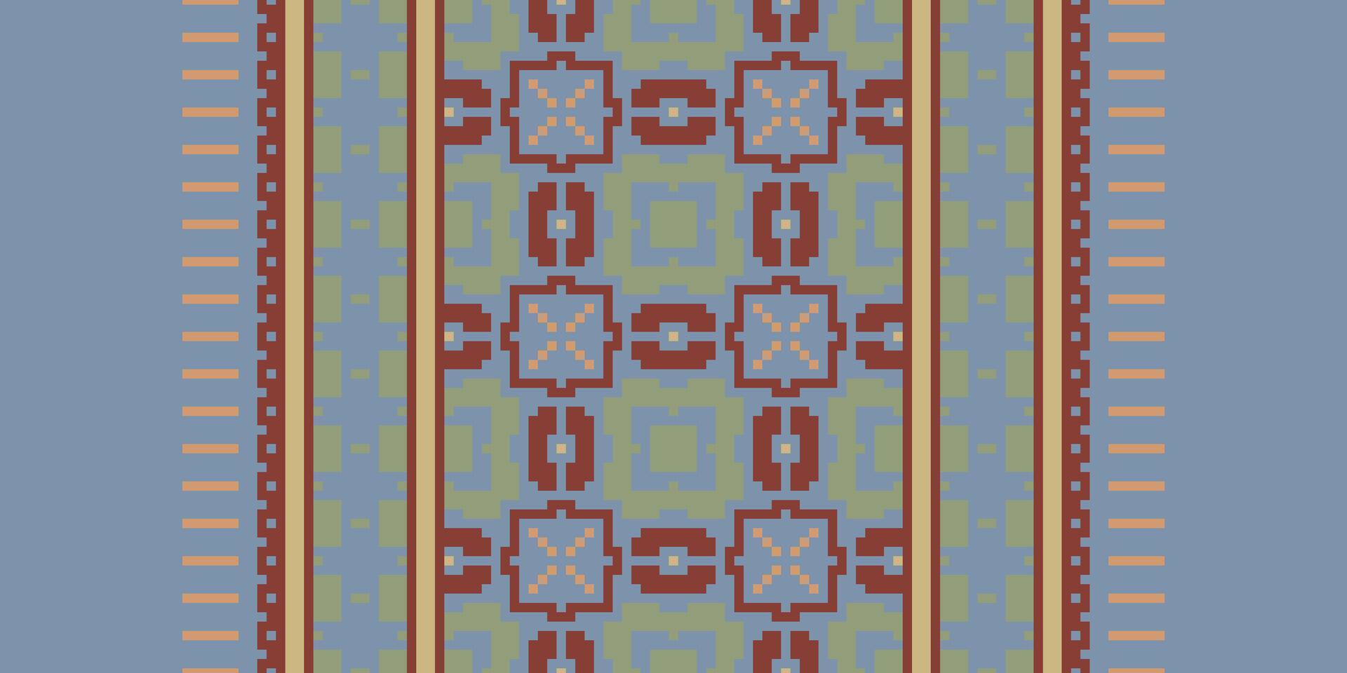 Baroque pattern Seamless Australian aboriginal pattern Motif embroidery, Pixel Ikat embroidery Design for Print figure tribal ink on cloth patola sari vector