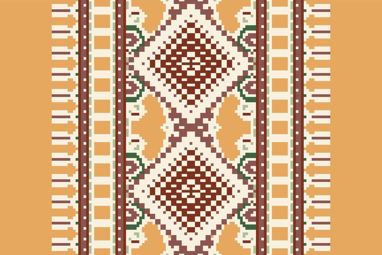 Dupatta pattern Seamless Australian aboriginal pattern Motif embroidery, Pixel Ikat embroidery Design for Print figure tribal ink on cloth patola sari vector