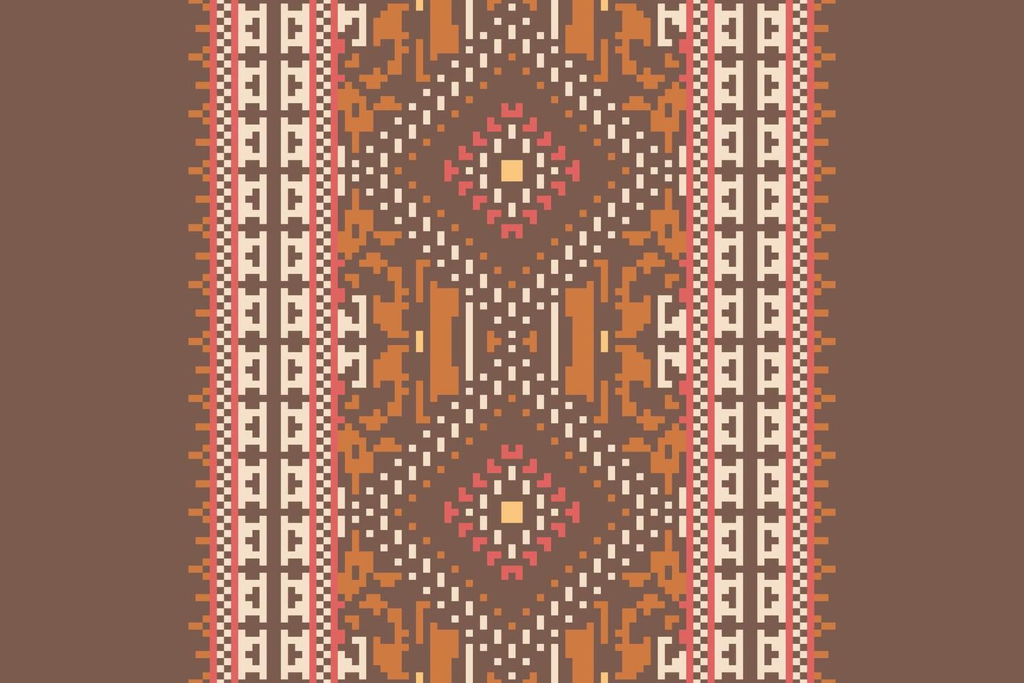 Dupatta pattern Seamless Mughal architecture Motif embroidery, Pixel Ikat embroidery Design for Print scarf hijab pattern kerchief Pixel Ikat Silk kurti model mughal patterns vector