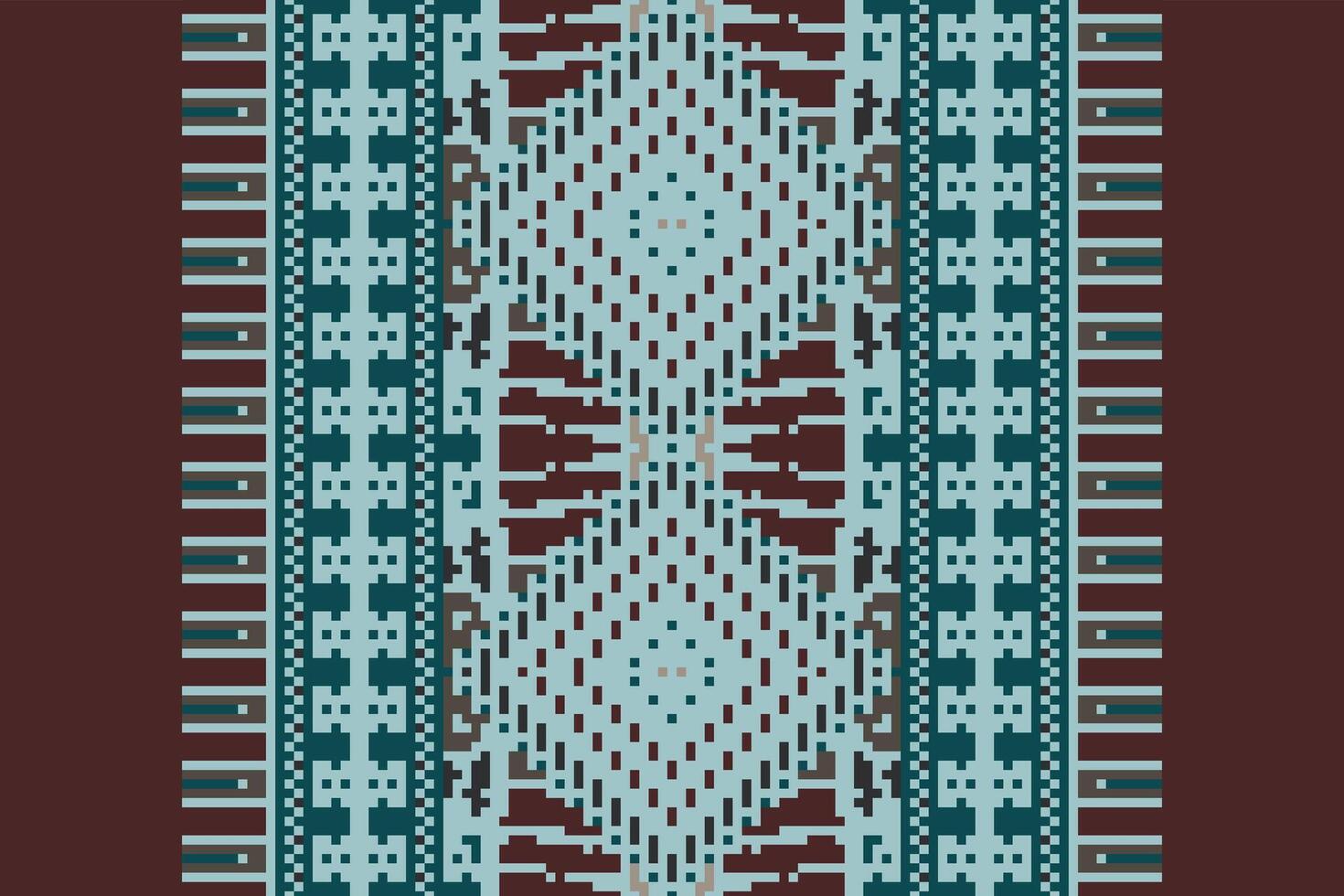 Dupatta pattern Seamless Mughal architecture Motif embroidery, Pixel Ikat embroidery Design for Print egyptian pattern tibetan mandala bandanna vector