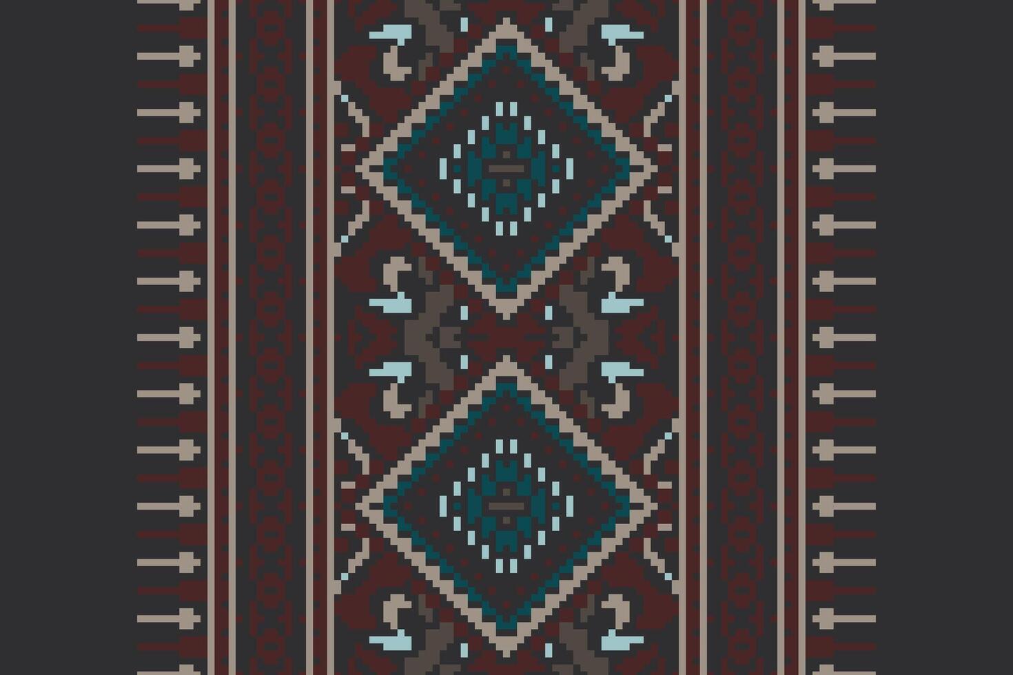 Dupatta pattern Seamless Mughal architecture Motif embroidery, Pixel Ikat embroidery Design for Print lace pattern seamless pattern vintage shibori jacquard seamless vector