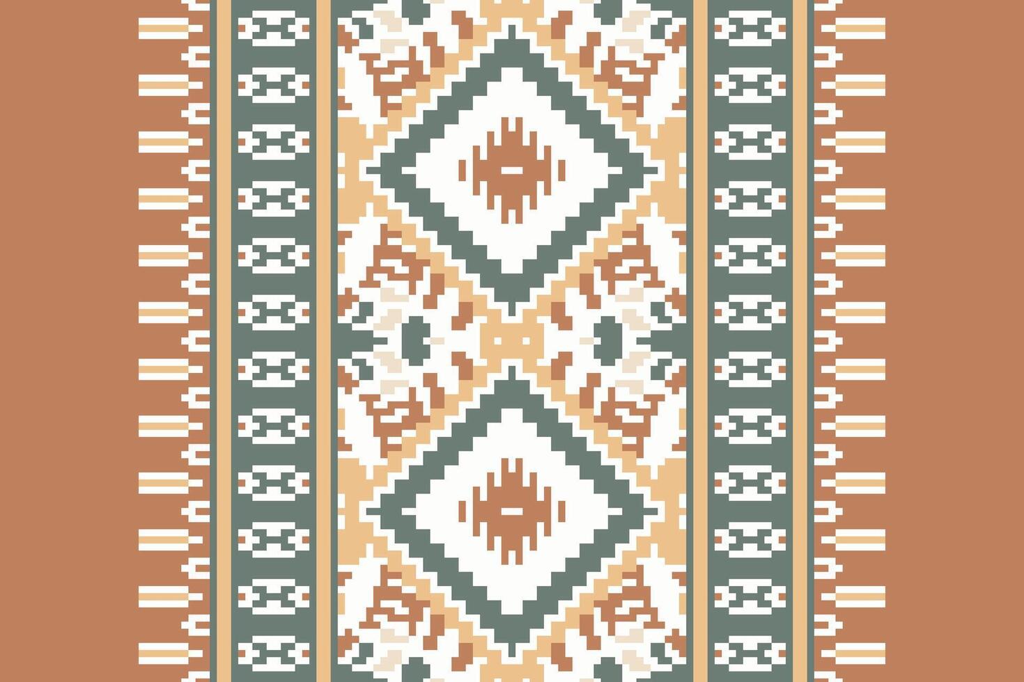 Dupatta pattern Seamless Scandinavian pattern Motif embroidery, Pixel Ikat embroidery Design for Print indonesian batik motif embroidery native american kurta mughal design vector