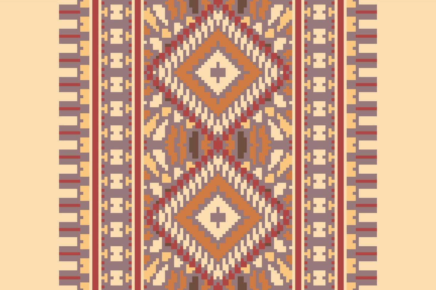 Ancient patterns Seamless Native American, Motif embroidery, Pixel Ikat embroidery Design for Print scarf hijab pattern kerchief Pixel Ikat Silk kurti model mughal patterns vector