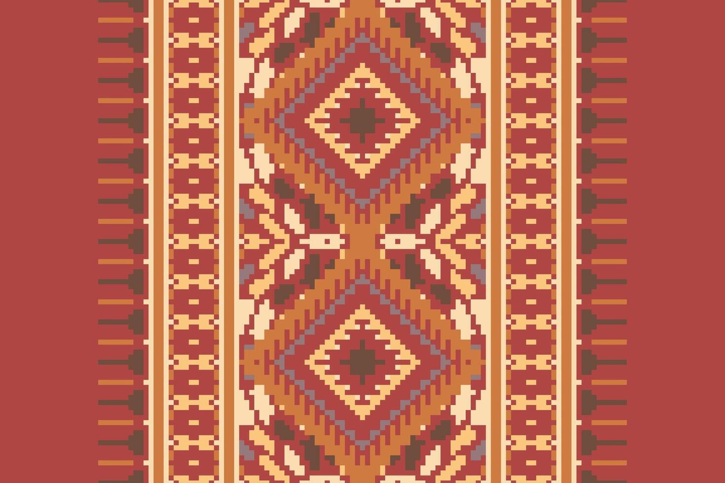 Ancient patterns Seamless Native American, Motif embroidery, Pixel Ikat embroidery Design for Print kurta pattern mughal motifs tapestry pattern floral repeat vector