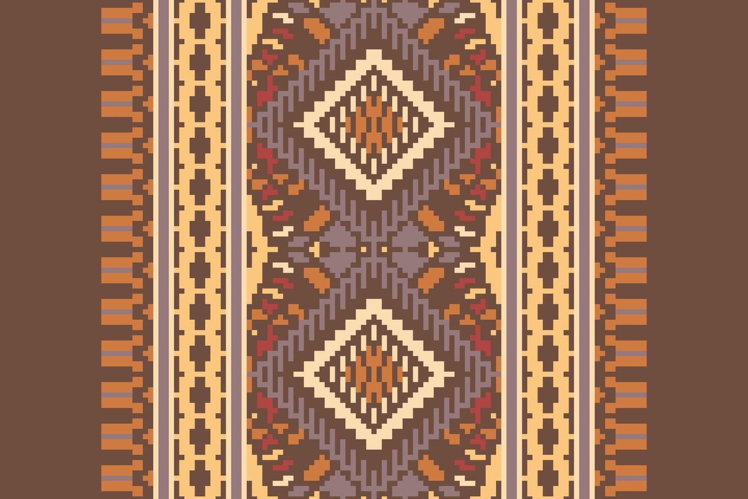 Ancient patterns Seamless Native American, Motif embroidery, Pixel Ikat embroidery Design for Print indonesian batik motif embroidery native american kurta mughal design vector