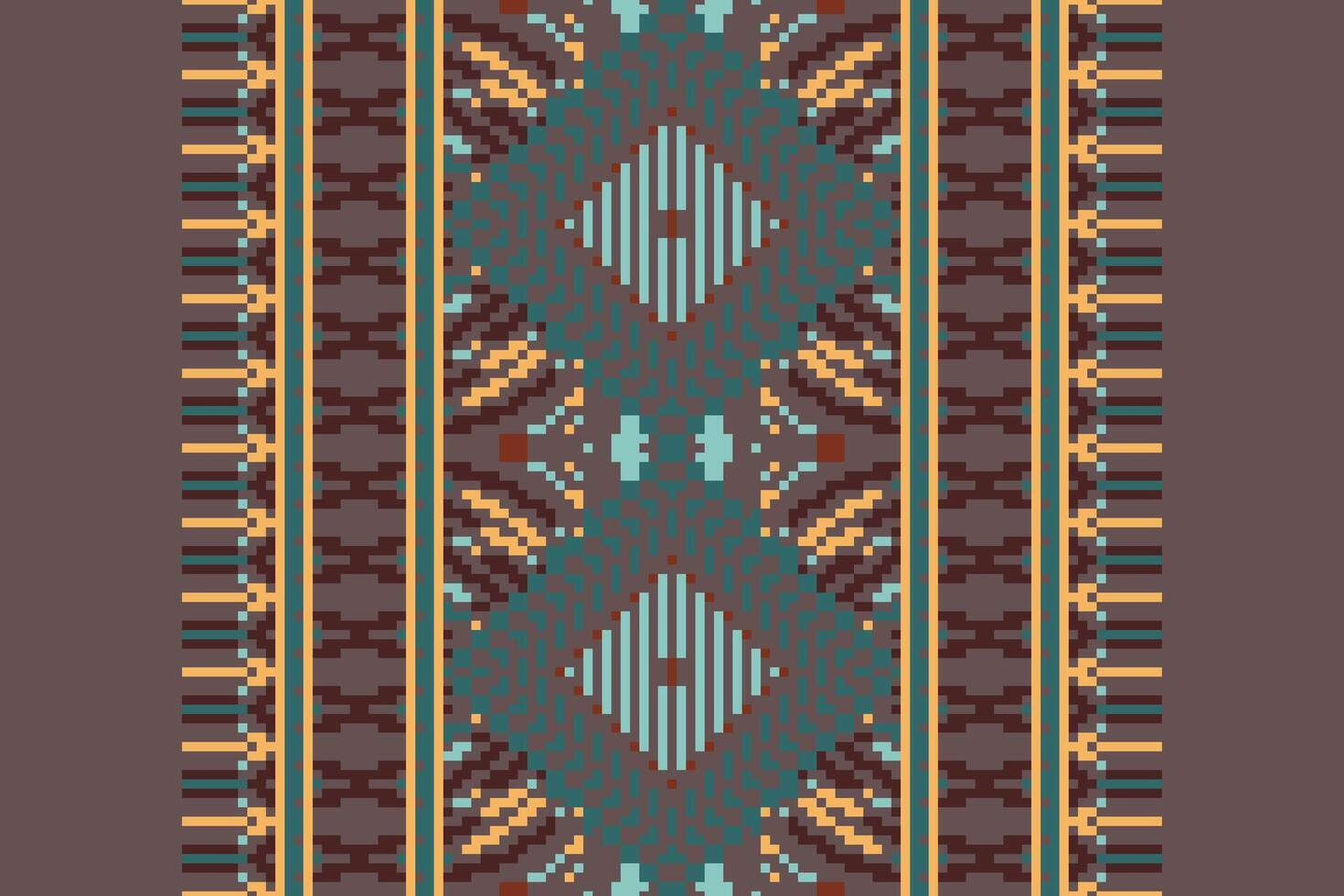 Ancient patterns Seamless Native American, Motif embroidery, Pixel Ikat embroidery Design for Print scandinavian pattern saree ethnic nativity gypsy pattern vector