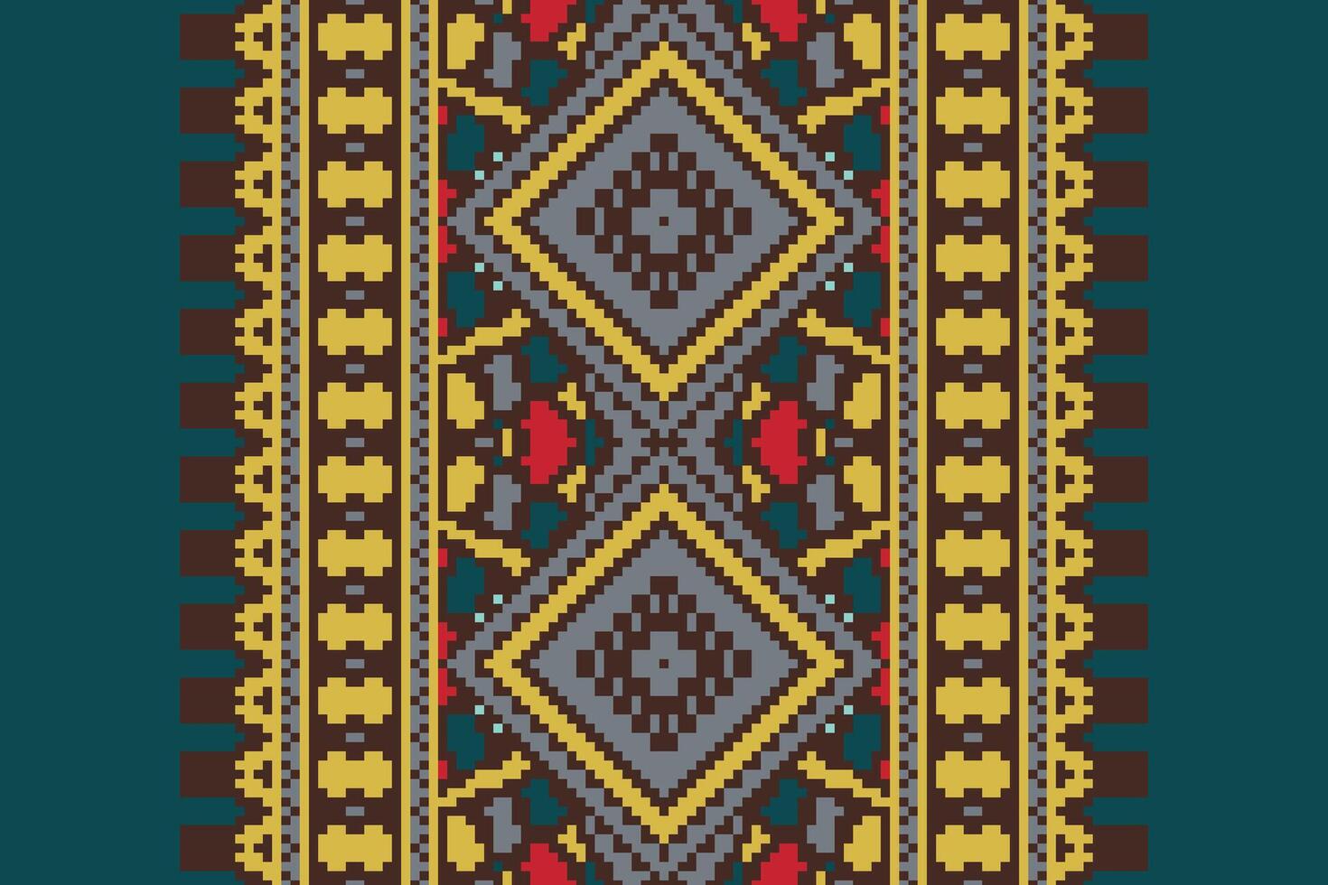 Ancient patterns Seamless Bandana print silk Motif embroidery, Pixel Ikat embroidery Design for Print lace pattern turkish ceramic ancient egypt art jacquard pattern vector