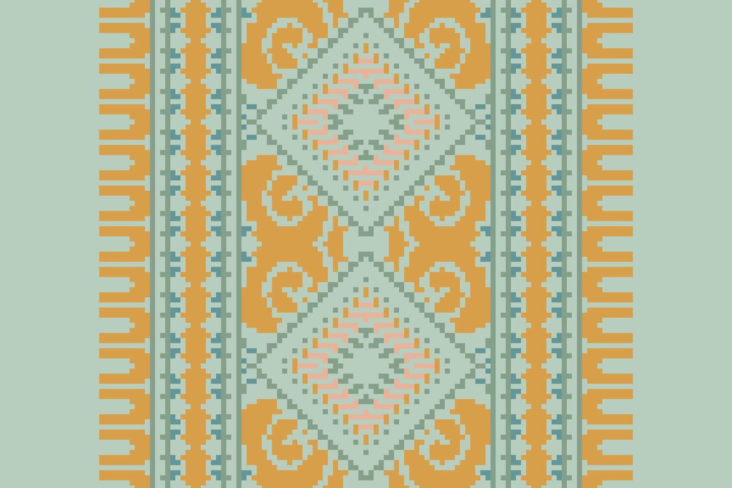 Ancient patterns Seamless Australian aboriginal pattern Motif embroidery, Pixel Ikat embroidery Design for Print Texture fabric saree sari carpet. kurta patola saree vector