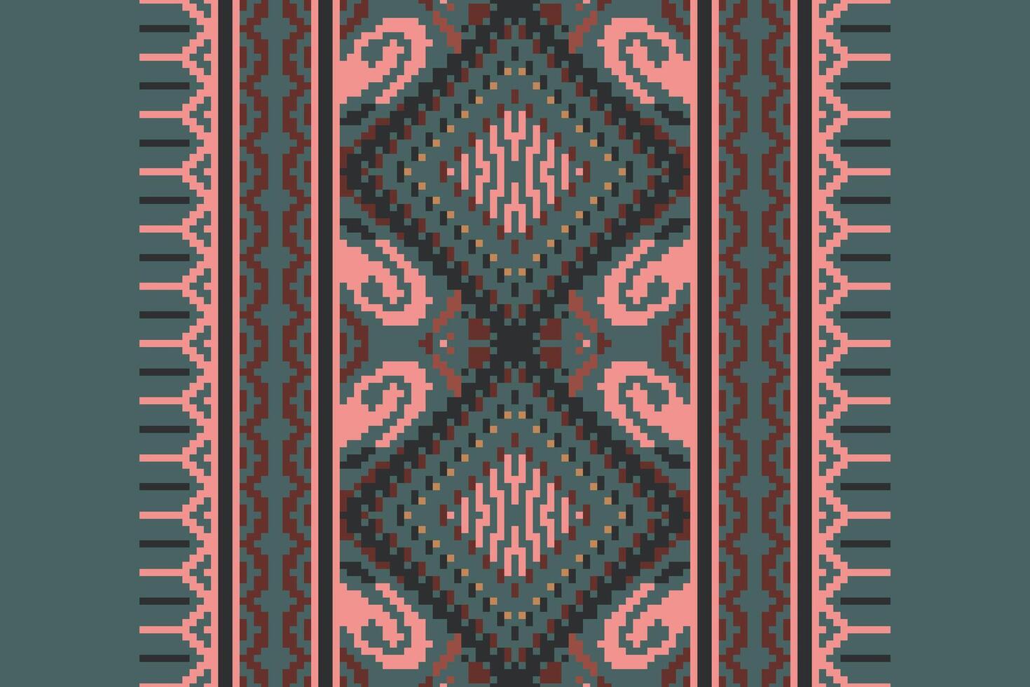 Ancient patterns Seamless Australian aboriginal pattern Motif embroidery, Pixel Ikat embroidery Design for Print tapestry floral kimono repeat pattern lacing spanish motif vector