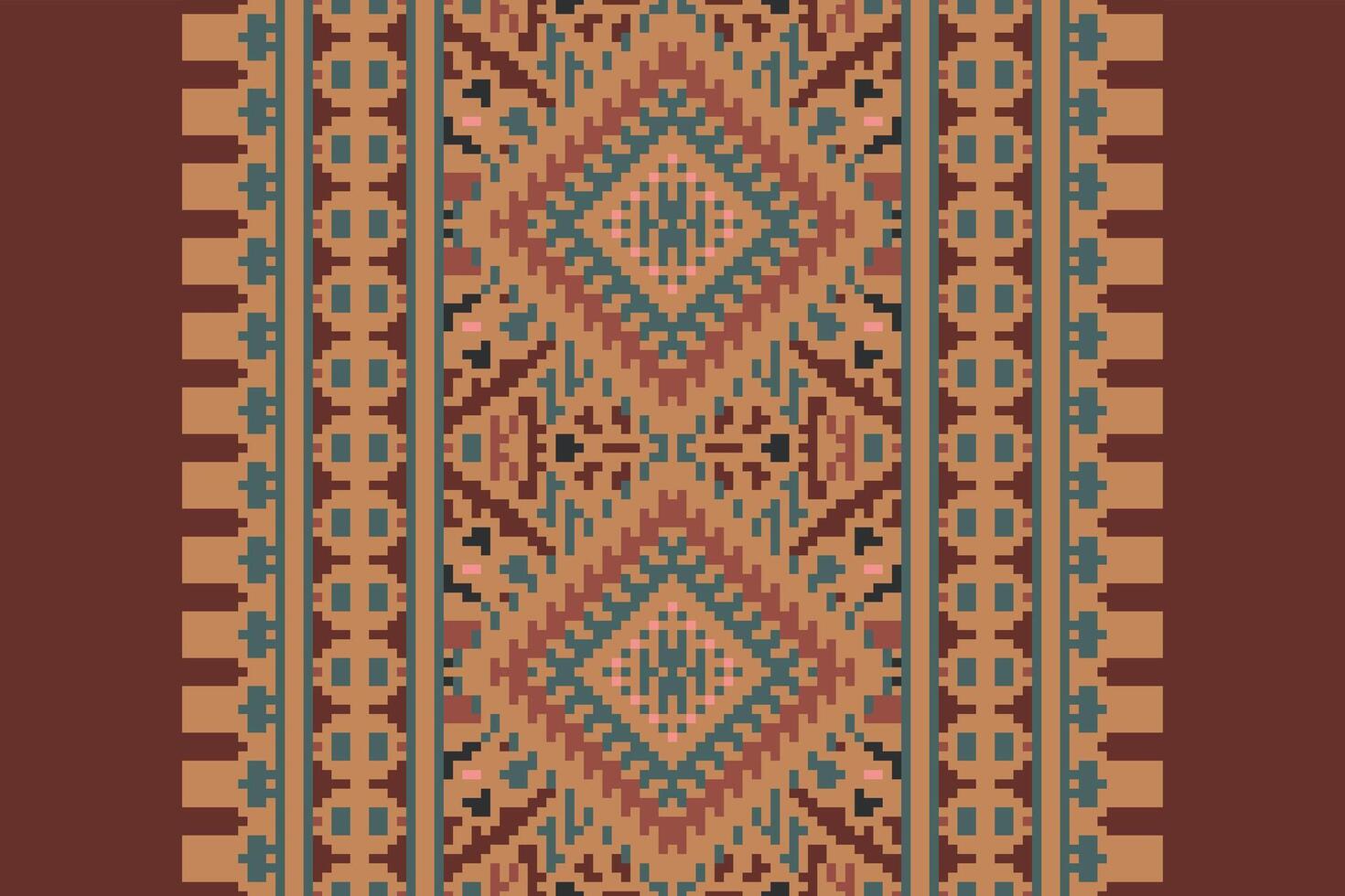Ancient patterns Seamless Australian aboriginal pattern Motif embroidery, Pixel Ikat embroidery Design for Print kurta pattern mughal motifs tapestry pattern floral repeat vector