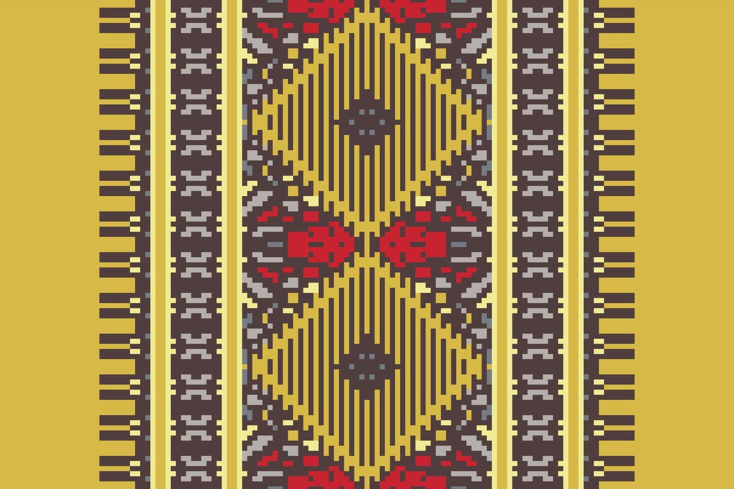 Ancient patterns Seamless Bandana print silk Motif embroidery, Pixel Ikat embroidery Design for Print egyptian hieroglyphs tibetan geo pattern vector