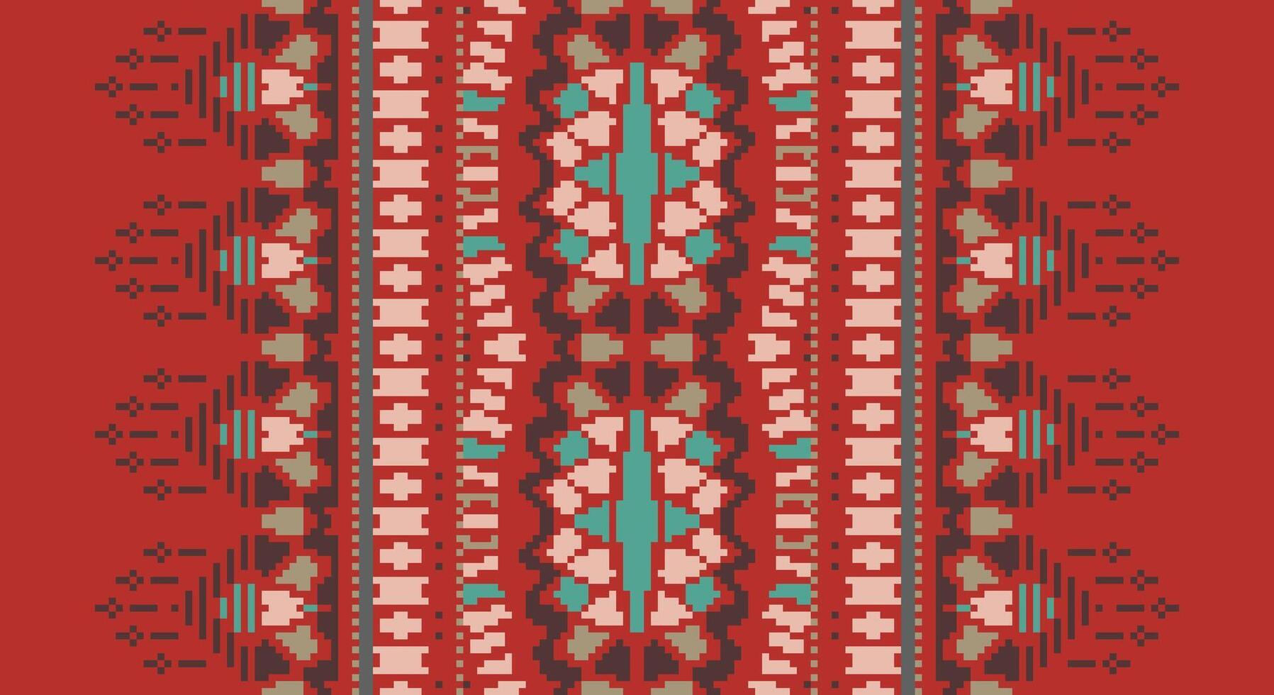 Ancient patterns Seamless Scandinavian pattern Motif embroidery, Pixel Ikat embroidery Design for Print lace pattern turkish ceramic ancient egypt art jacquard pattern vector