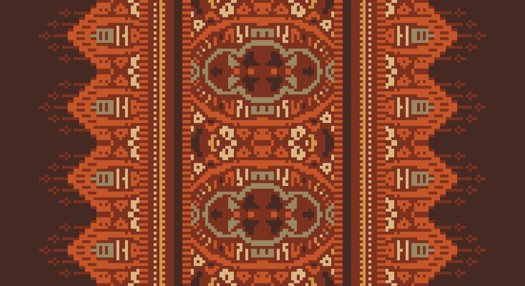Bukhara pattern Seamless Native American, Motif embroidery, Pixel Ikat embroidery Design for Print indigenous art aboriginal art pattern floral kurti mughal border vector