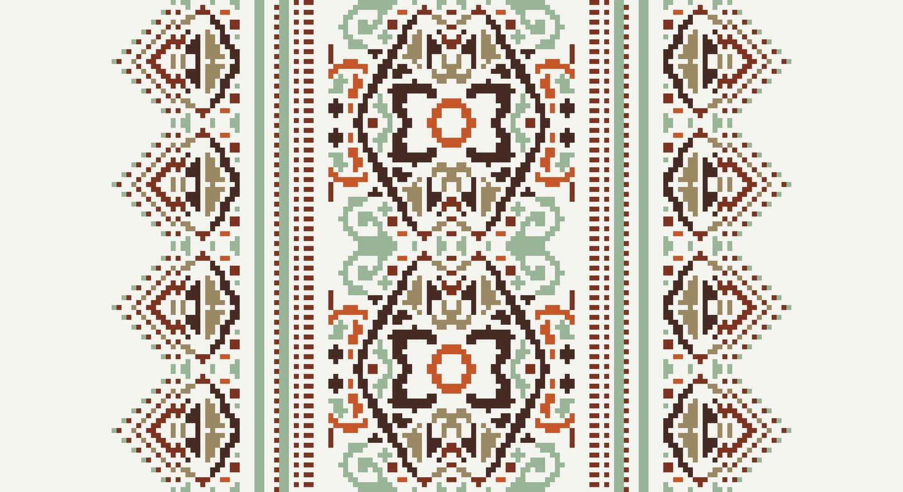 Bukhara pattern Seamless Native American, Motif embroidery, Pixel Ikat embroidery Design for Print pattern vintage flower folk navajo patchwork pattern vector