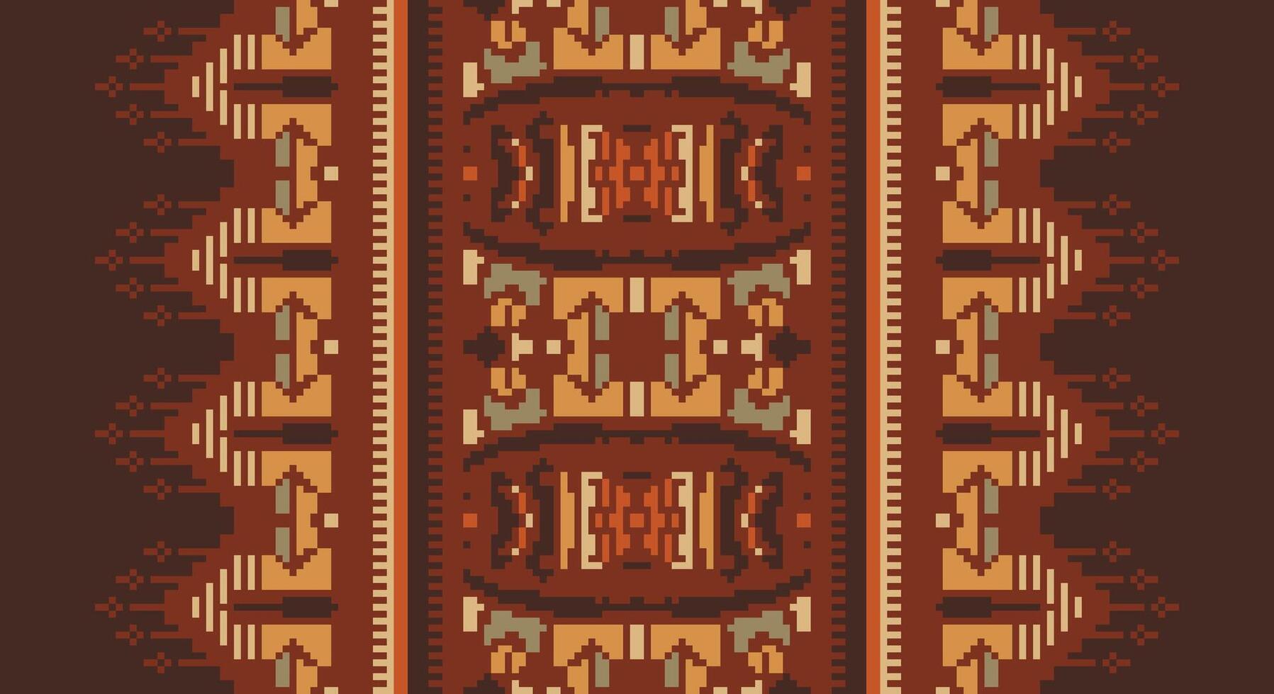 Bukhara pattern Seamless Native American, Motif embroidery, Pixel Ikat embroidery Design for Print scarf hijab pattern kerchief Pixel Ikat Silk kurti model mughal patterns vector