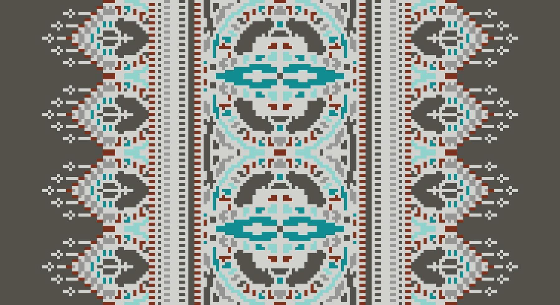 Bukhara pattern Seamless Native American, Motif embroidery, Pixel Ikat embroidery Design for Print jacquard slavic pattern folklore pattern kente arabesque vector