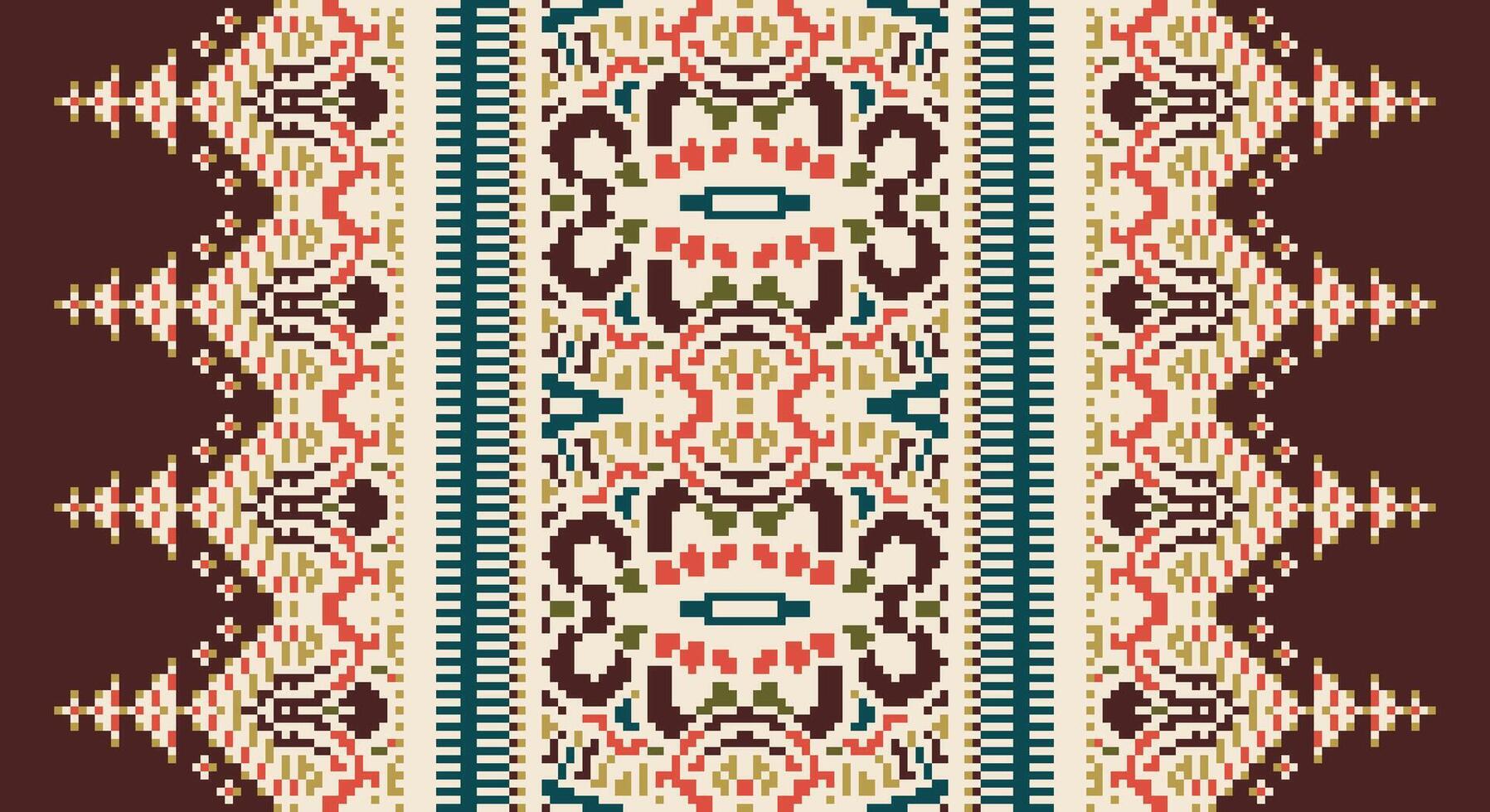 Bukhara pattern Seamless Australian aboriginal pattern Motif embroidery, Pixel Ikat embroidery Design for Print jacquard slavic pattern folklore pattern kente arabesque vector