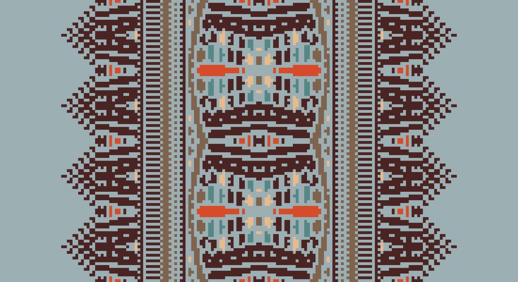 Bukhara pattern Seamless Mughal architecture Motif embroidery, Pixel Ikat embroidery Design for Print australian curtain pattern geometric pillow model kurti mughal flowers vector