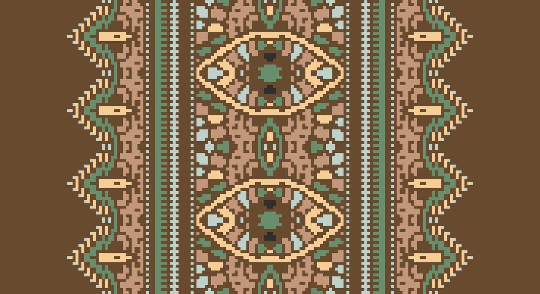Bukhara pattern Seamless Scandinavian pattern Motif embroidery, Pixel Ikat embroidery Design for Print scarf hijab pattern kerchief Pixel Ikat Silk kurti model mughal patterns vector