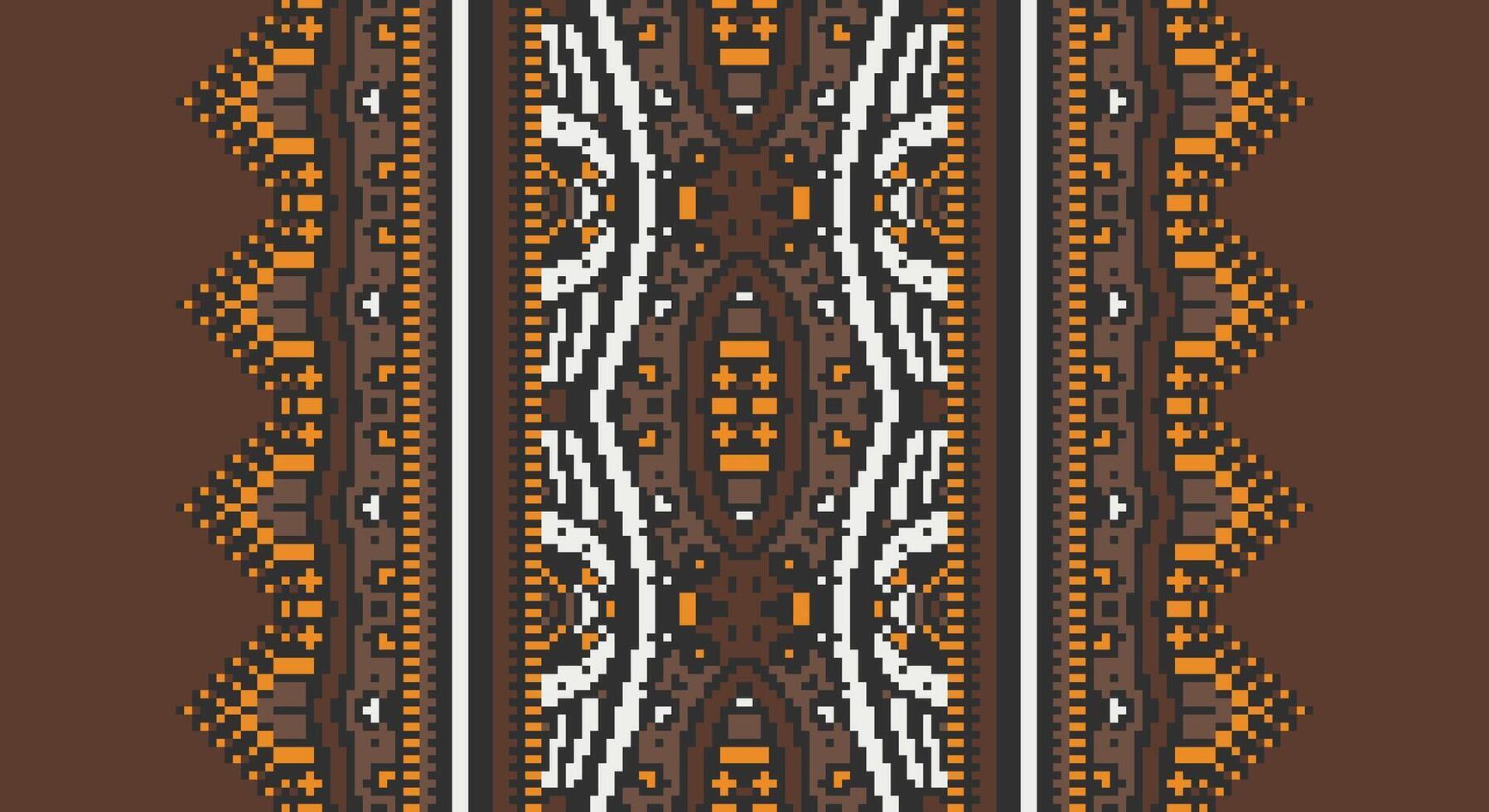 Bukhara pattern Seamless Mughal architecture Motif embroidery, Pixel Ikat embroidery Design for Print scandinavian pattern saree ethnic nativity gypsy pattern vector