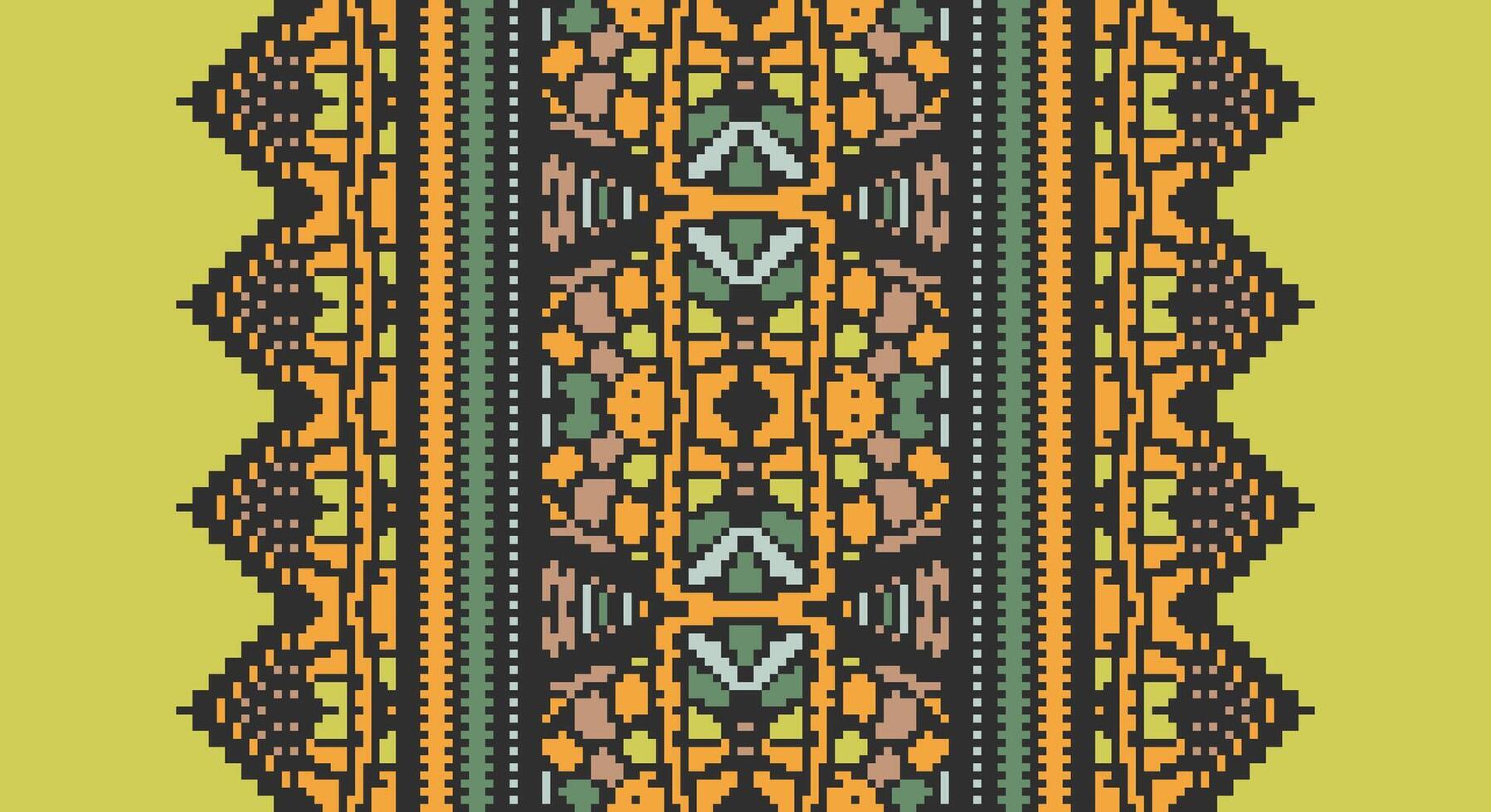 Bukhara pattern Seamless Scandinavian pattern Motif embroidery, Pixel Ikat embroidery Design for Print australian curtain pattern geometric pillow model kurti mughal flowers vector