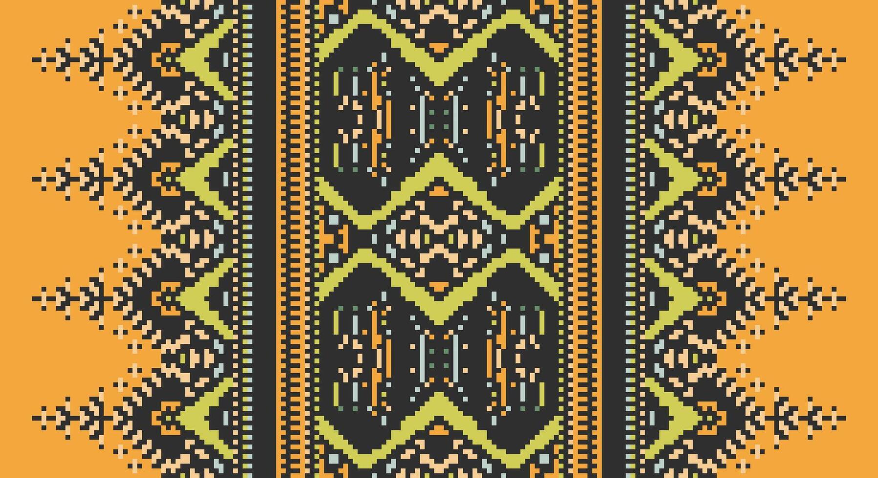 Bukhara pattern Seamless Scandinavian pattern Motif embroidery, Pixel Ikat embroidery Design for Print 60s paisley tie dye damascus ornament rugs hipster kurta pajama vector