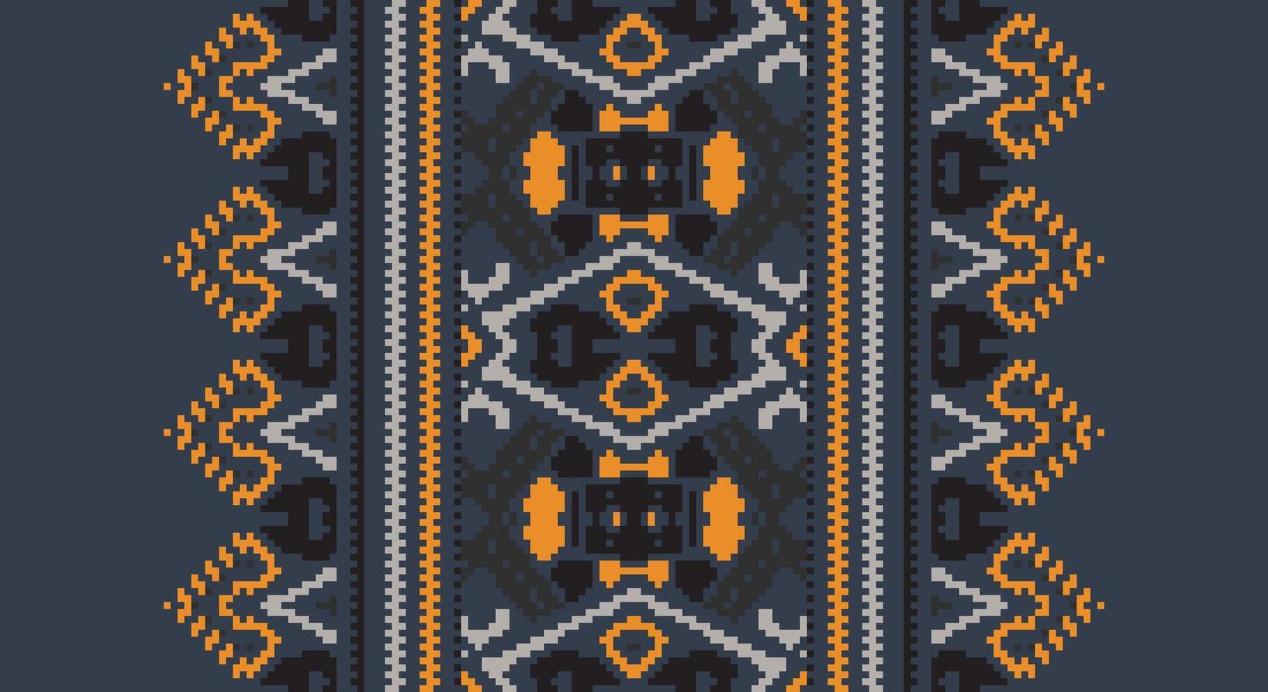 Bukhara pattern Seamless Scandinavian pattern Motif embroidery, Pixel Ikat embroidery Design for Print scandinavian pattern saree ethnic nativity gypsy pattern vector
