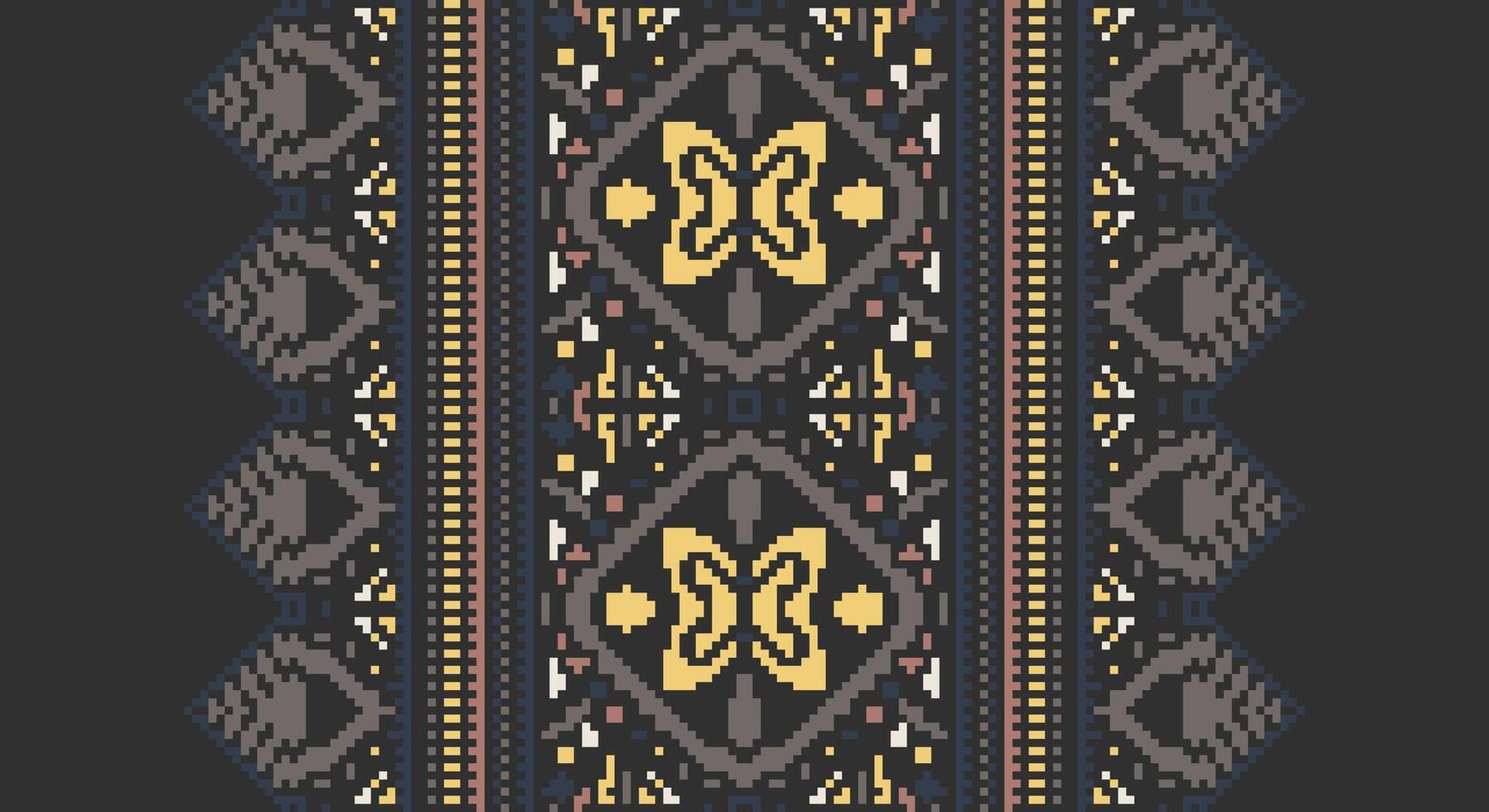Bukhara pattern Seamless Scandinavian pattern Motif embroidery, Pixel Ikat embroidery Design for Print lace pattern turkish ceramic ancient egypt art jacquard pattern vector