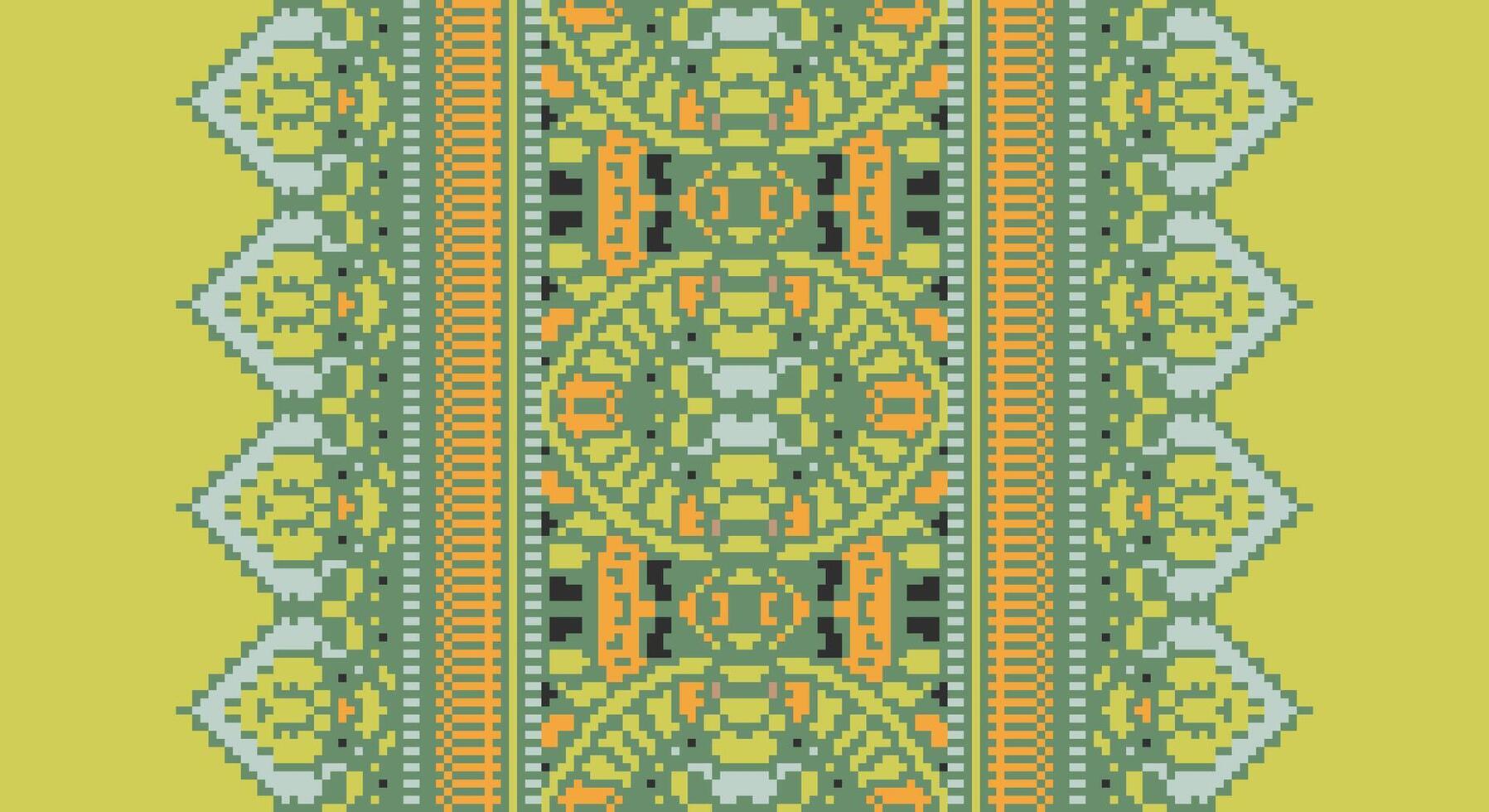 Bukhara pattern Seamless Scandinavian pattern Motif embroidery, Pixel Ikat embroidery Design for Print indigenous art aboriginal art pattern floral kurti mughal border vector
