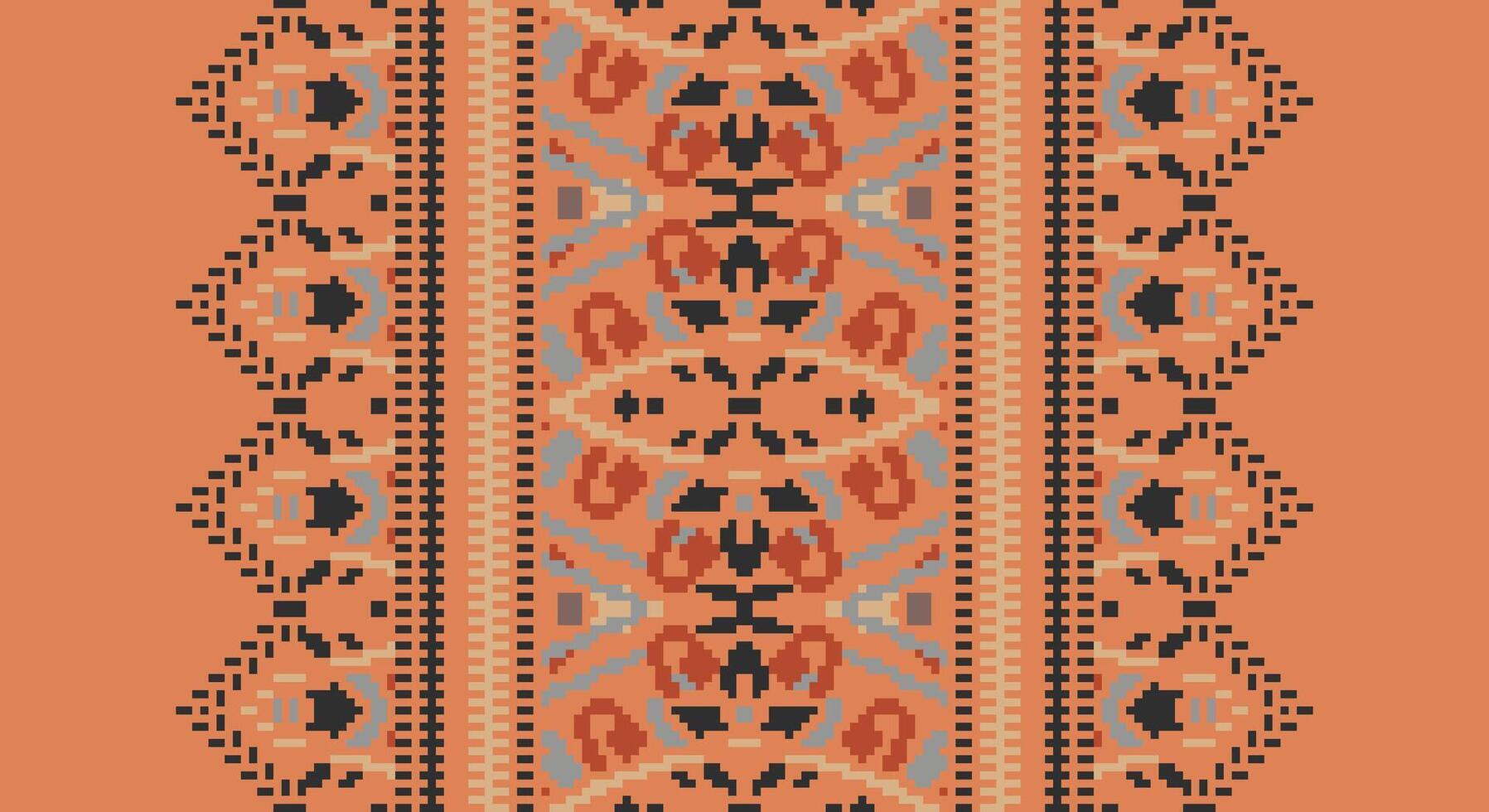 Fashion pattern Seamless Native American, Motif embroidery, Pixel Ikat embroidery Design for Print jacquard slavic pattern folklore pattern kente arabesque vector