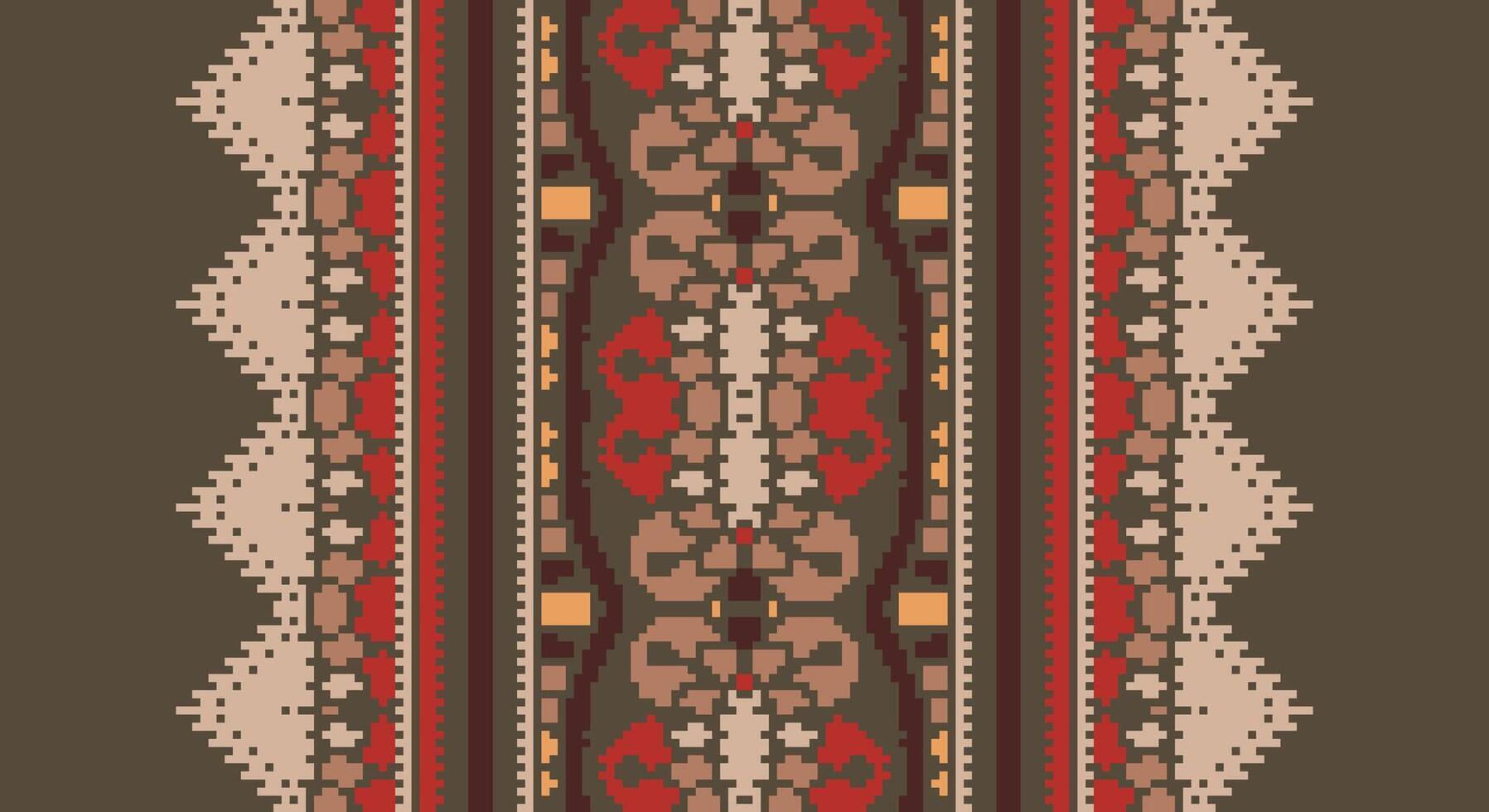 Fashion pattern Seamless Native American, Motif embroidery, Pixel Ikat embroidery Design for Print australian curtain pattern geometric pillow model kurti mughal flowers vector