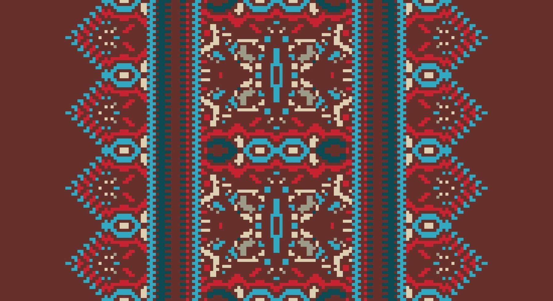 Fashion pattern Seamless Australian aboriginal pattern Motif embroidery, Pixel Ikat embroidery Design for Print scandinavian pattern saree ethnic nativity gypsy pattern vector