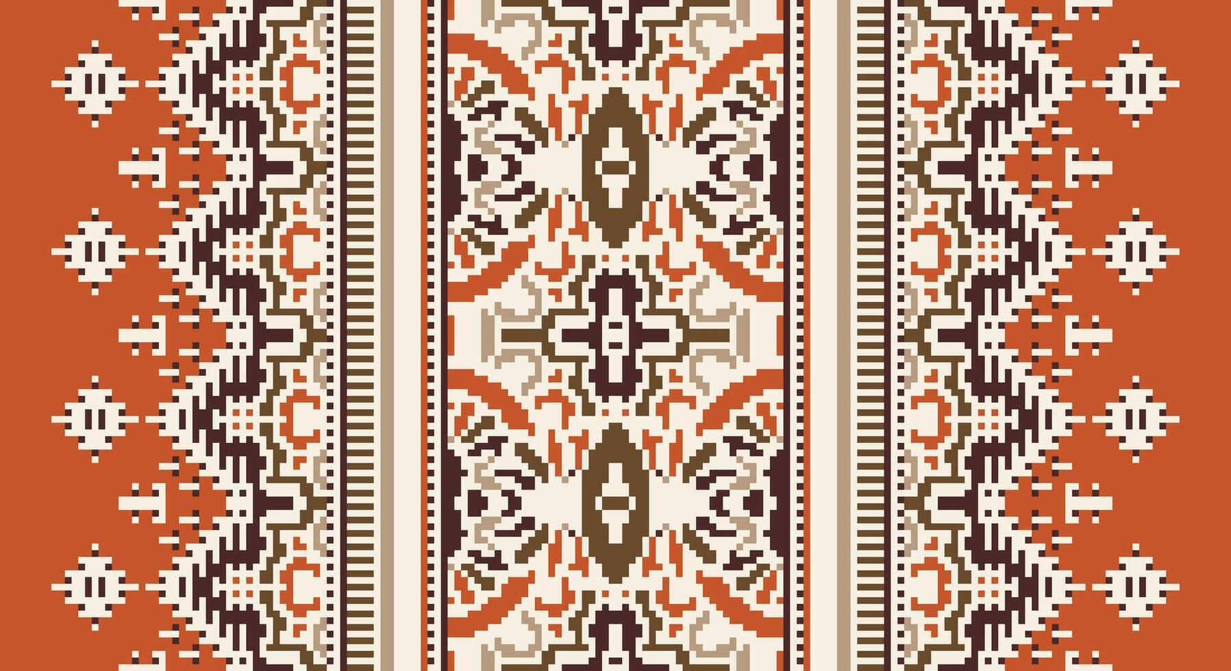 Fashion pattern Seamless Australian aboriginal pattern Motif embroidery, Pixel Ikat embroidery Design for Print pattern vintage flower folk navajo patchwork pattern vector