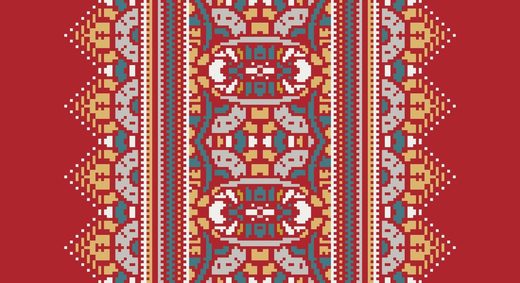 Fashion pattern Seamless Australian aboriginal pattern Motif embroidery, Pixel Ikat embroidery Design for Print australian curtain pattern geometric pillow model kurti mughal flowers vector