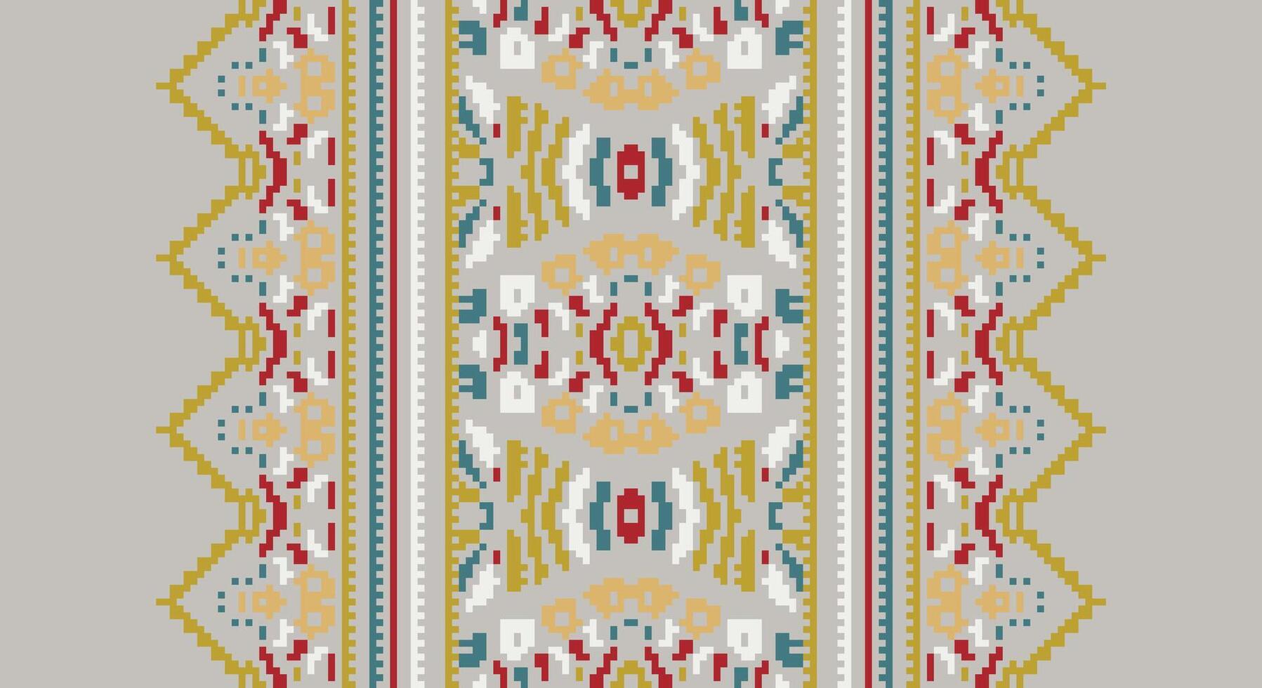 Fashion pattern Seamless Australian aboriginal pattern Motif embroidery, Pixel Ikat embroidery Design for Print scarf hijab pattern kerchief Pixel Ikat Silk kurti model mughal patterns vector