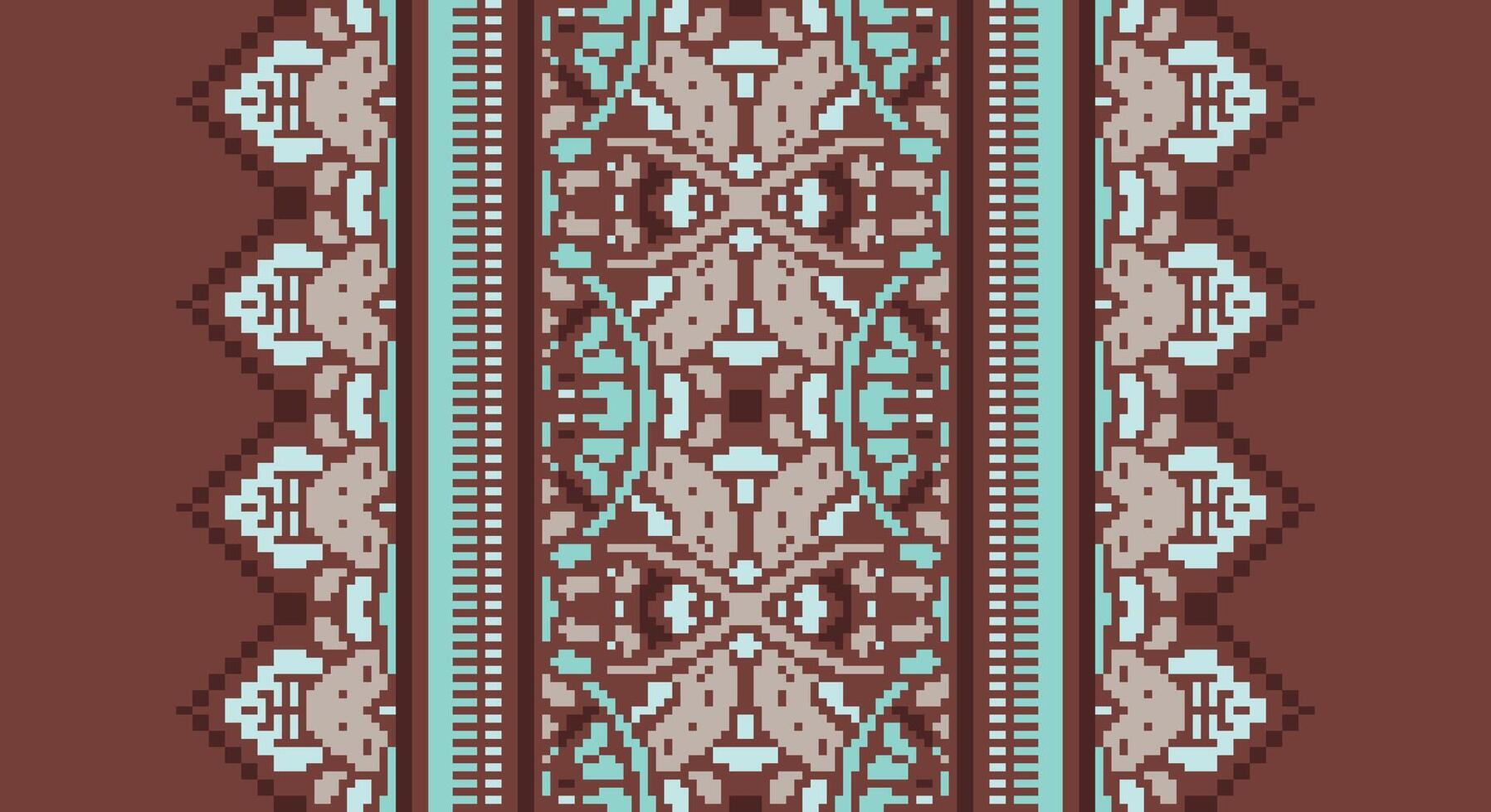 Fashion pattern Seamless Mughal architecture Motif embroidery, Pixel Ikat embroidery Design for Print kurta pattern mughal motifs tapestry pattern floral repeat vector