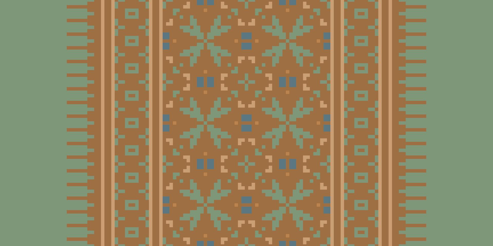 Baroque pattern Seamless Scandinavian pattern Motif embroidery, Pixel Ikat embroidery Design for Print pattern vintage flower folk navajo patchwork pattern vector