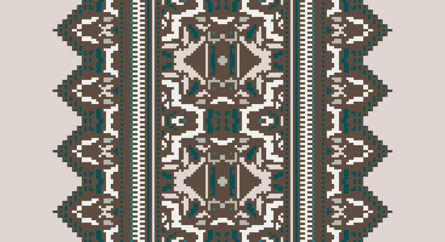 Tissue Dupatta Seamless Native American, Motif embroidery, Pixel Ikat embroidery Design for Print scandinavian pattern saree ethnic nativity gypsy pattern vector