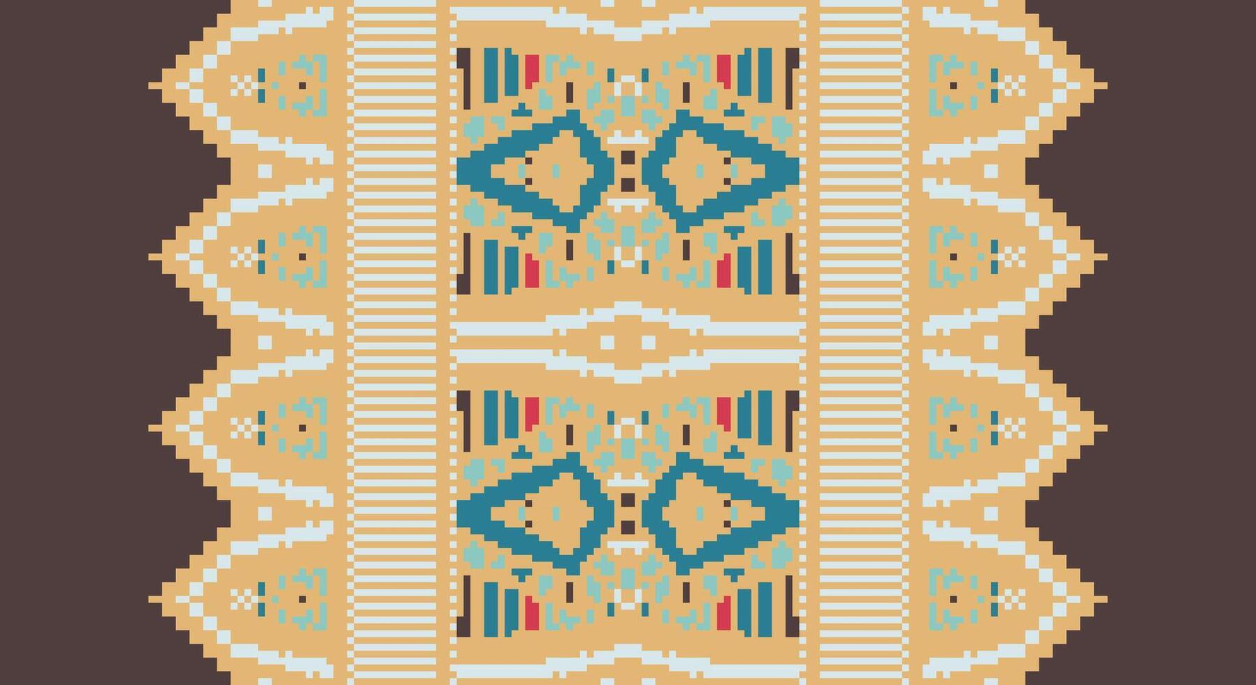 Tissue Dupatta Seamless Bandana print silk Motif embroidery, Pixel Ikat embroidery Design for Print kurta pattern mughal motifs tapestry pattern floral repeat vector