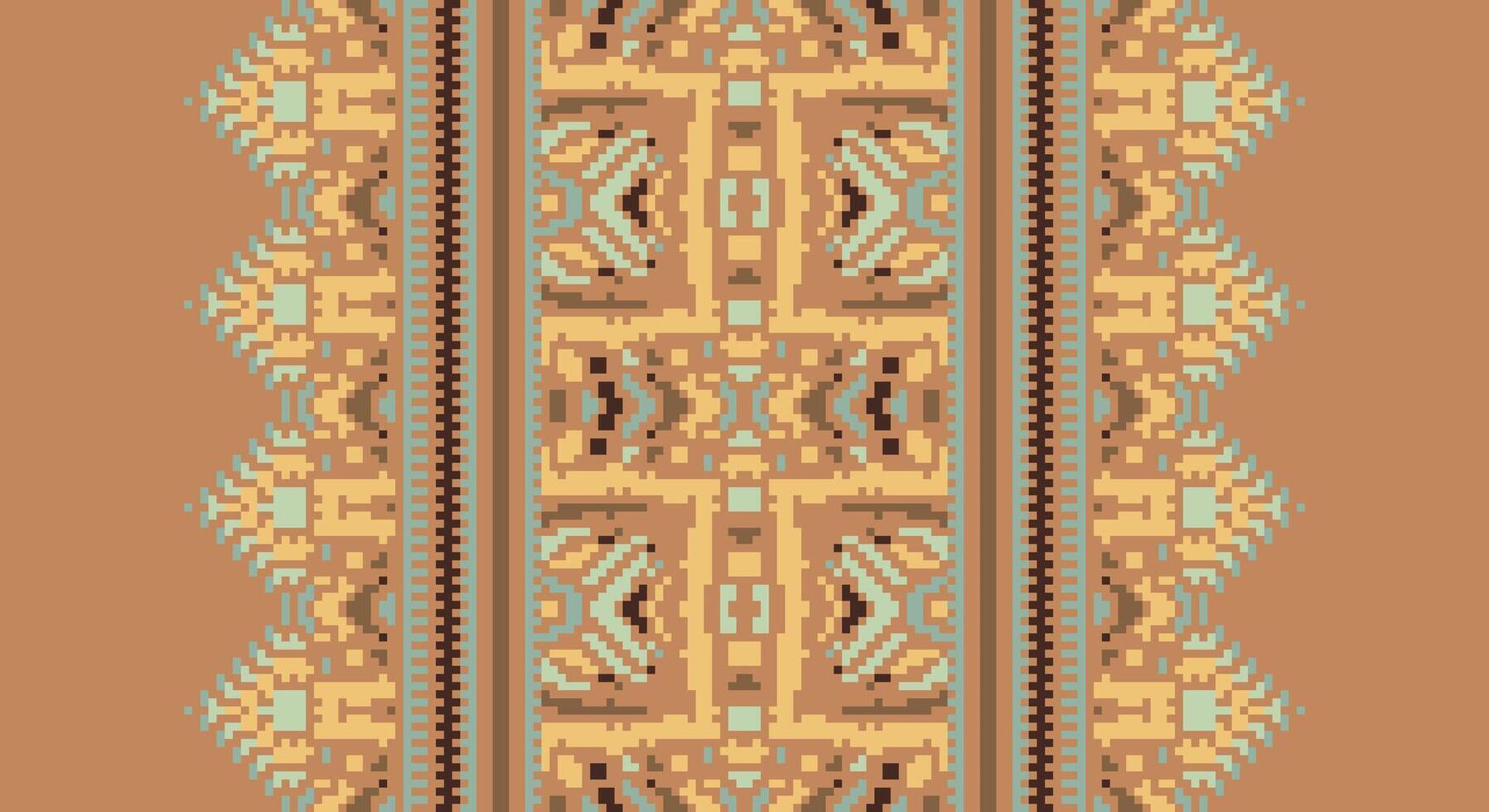 Tissue Dupatta Seamless Australian aboriginal pattern Motif embroidery, Pixel Ikat embroidery Design for Print lace pattern turkish ceramic ancient egypt art jacquard pattern vector