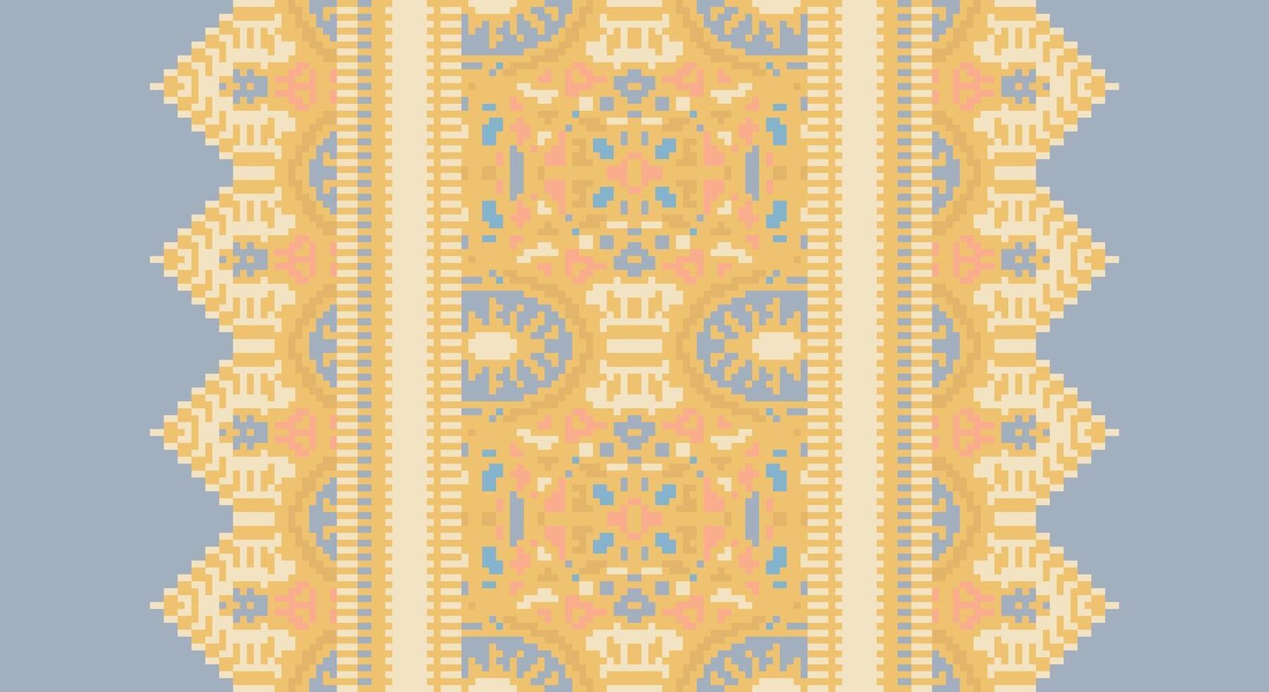 Tissue Dupatta Seamless Australian aboriginal pattern Motif embroidery, Pixel Ikat embroidery Design for Print scarf hijab pattern kerchief Pixel Ikat Silk kurti model mughal patterns vector