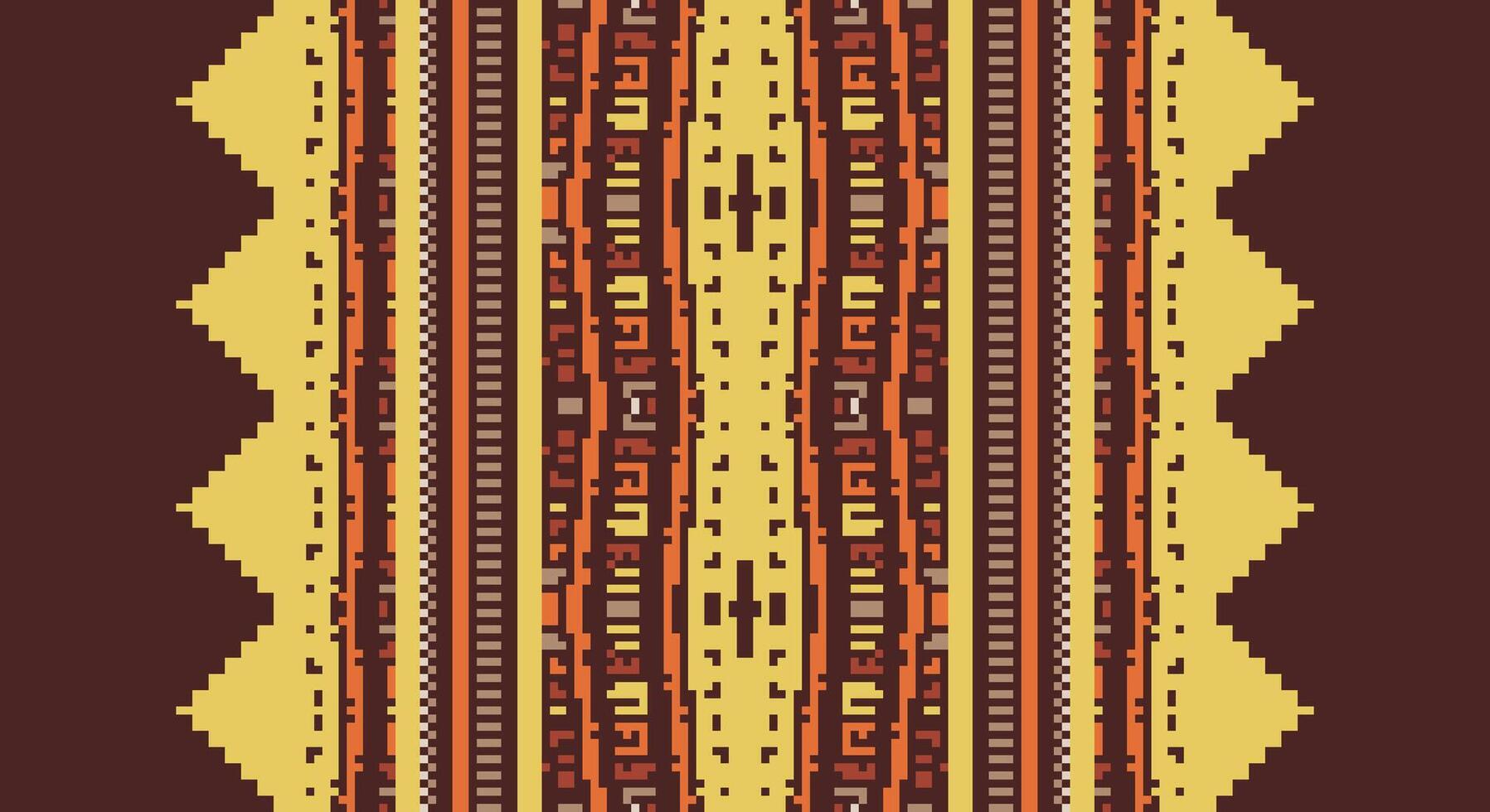 Tissue Dupatta Seamless Mughal architecture Motif embroidery, Pixel Ikat embroidery Design for Print scandinavian pattern saree ethnic nativity gypsy pattern vector