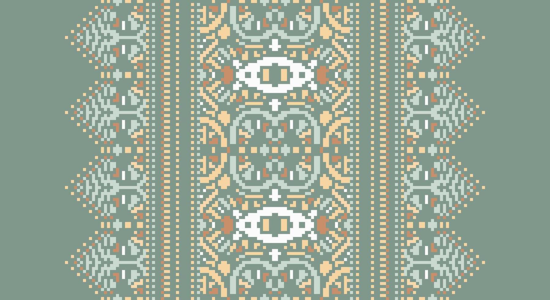 Peruvian pattern Seamless Native American, Motif embroidery, Pixel Ikat embroidery Design for Print scarf hijab pattern kerchief Pixel Ikat Silk kurti model mughal patterns vector