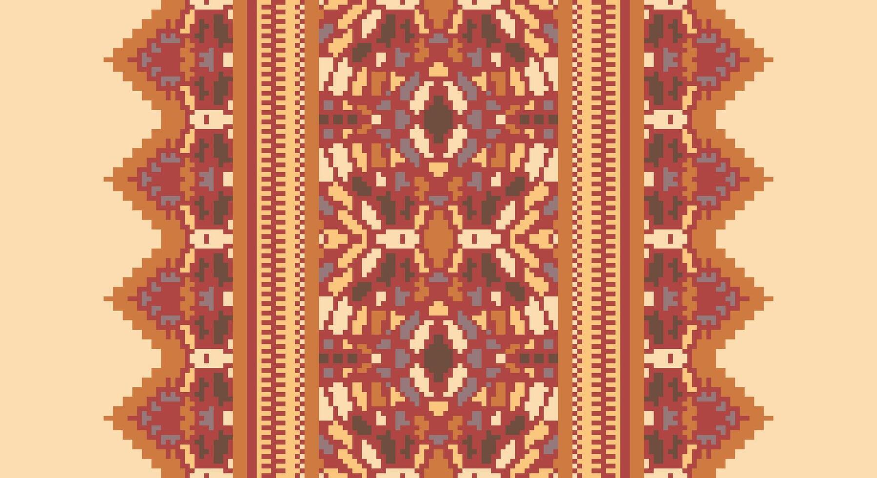 Peruvian pattern Seamless Scandinavian pattern Motif embroidery, Pixel Ikat embroidery Design for Print scarf hijab pattern kerchief Pixel Ikat Silk kurti model mughal patterns vector