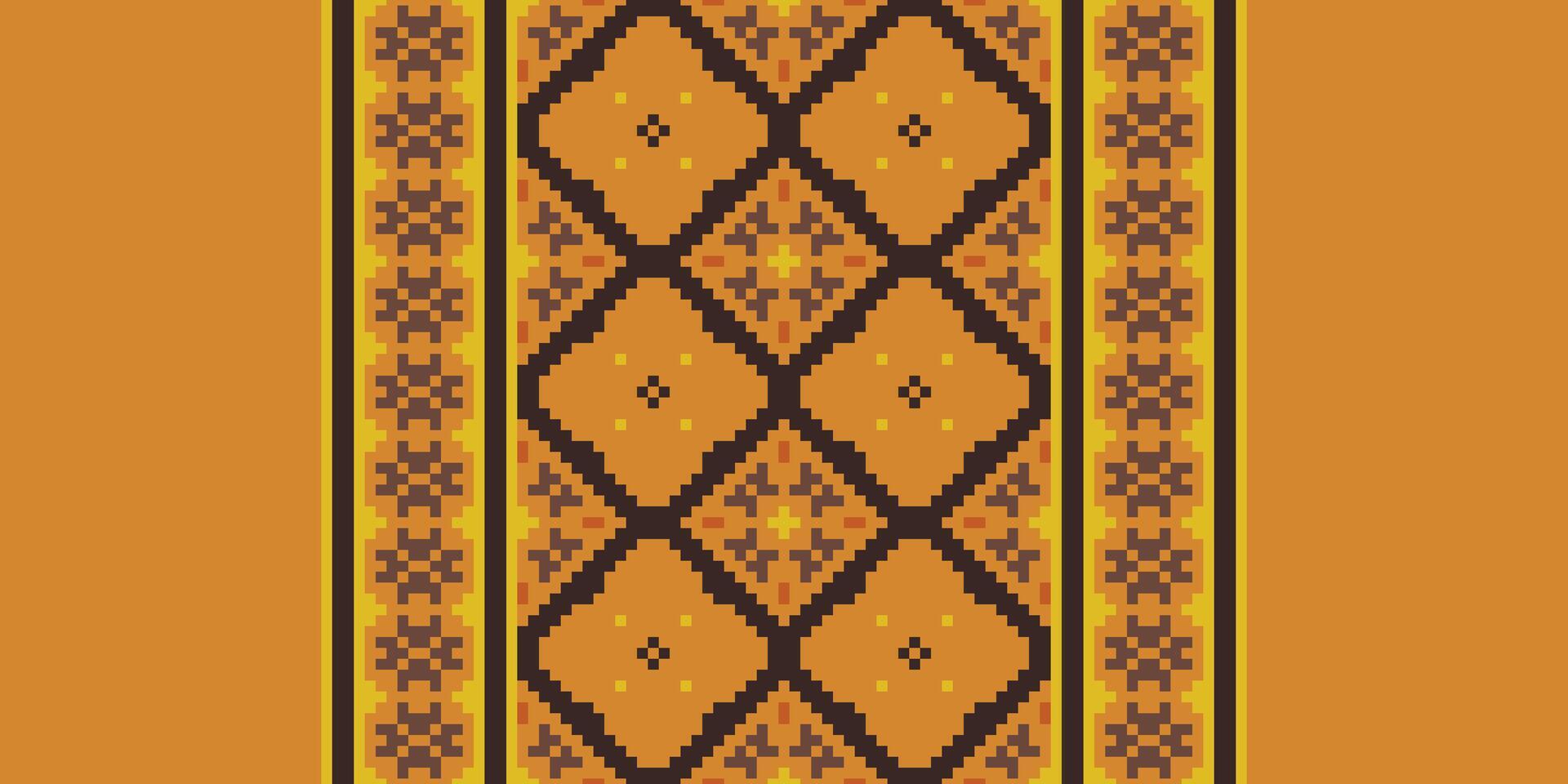 Dupatta pattern Seamless Native American, Motif embroidery, Pixel Ikat embroidery Design for Print scarf hijab pattern kerchief Pixel Ikat Silk kurti model mughal patterns vector