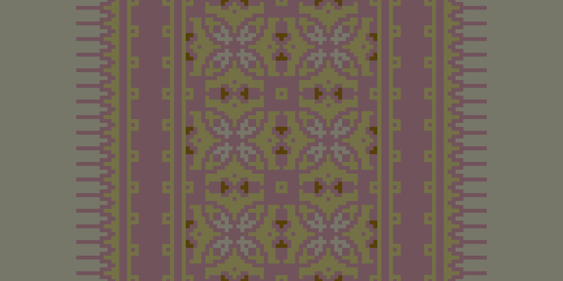 Dupatta pattern Seamless Bandana print silk Motif embroidery, Pixel Ikat embroidery Design for Print indonesian batik motif embroidery native american kurta mughal design vector
