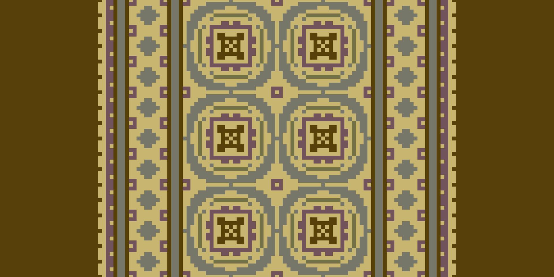 Dupatta pattern Seamless Native American, Motif embroidery, Pixel Ikat embroidery Design for Print egyptian pattern tibetan mandala bandanna vector