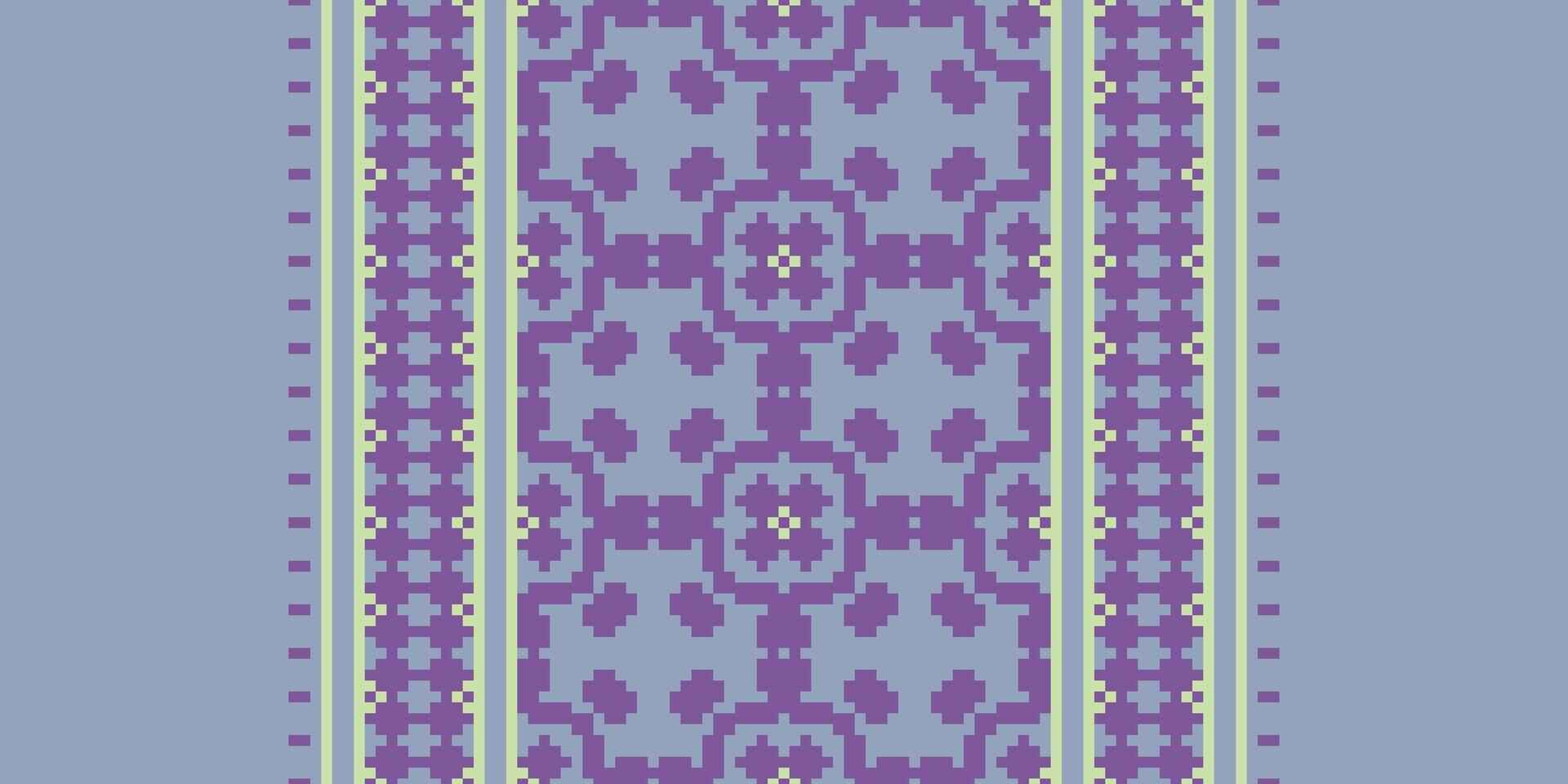 Dupatta pattern Seamless Mughal architecture Motif embroidery, Pixel Ikat embroidery Design for Print indigenous art aboriginal art pattern floral kurti mughal border vector