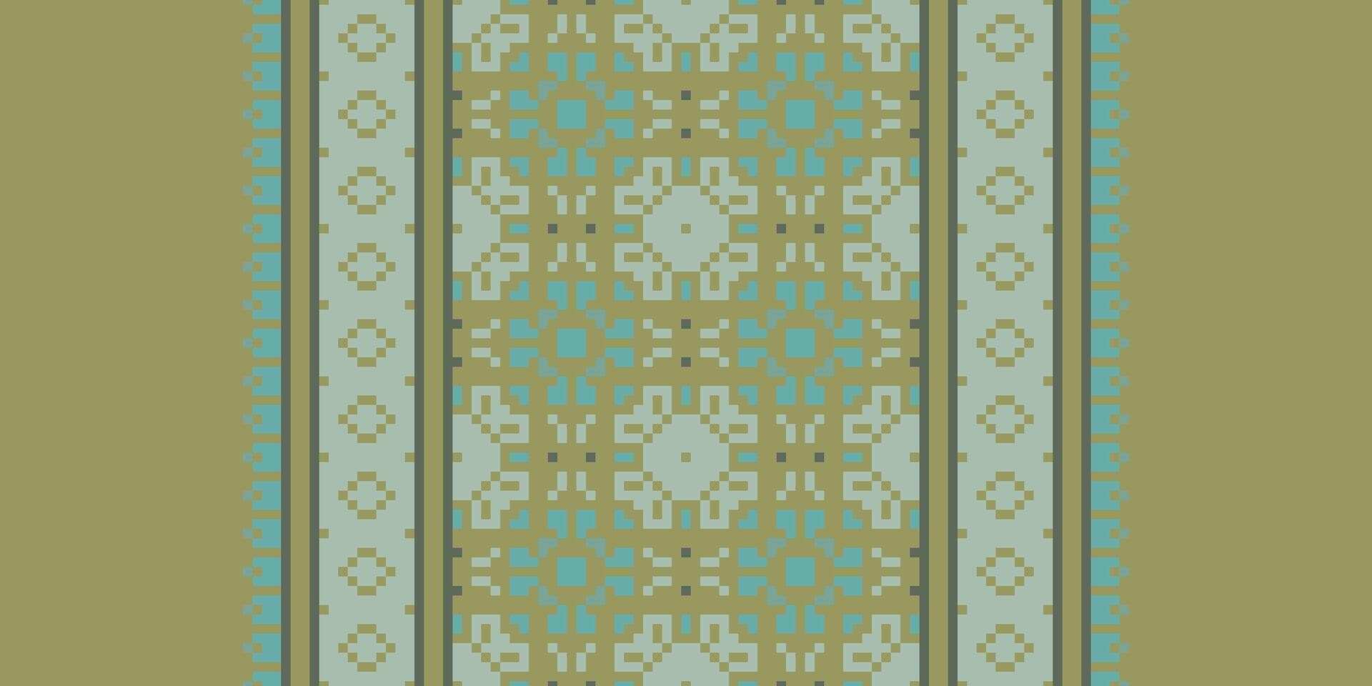 Ancient patterns Seamless Native American, Motif embroidery, Pixel Ikat embroidery Design for Print scarf hijab pattern kerchief Pixel Ikat Silk kurti model mughal patterns vector